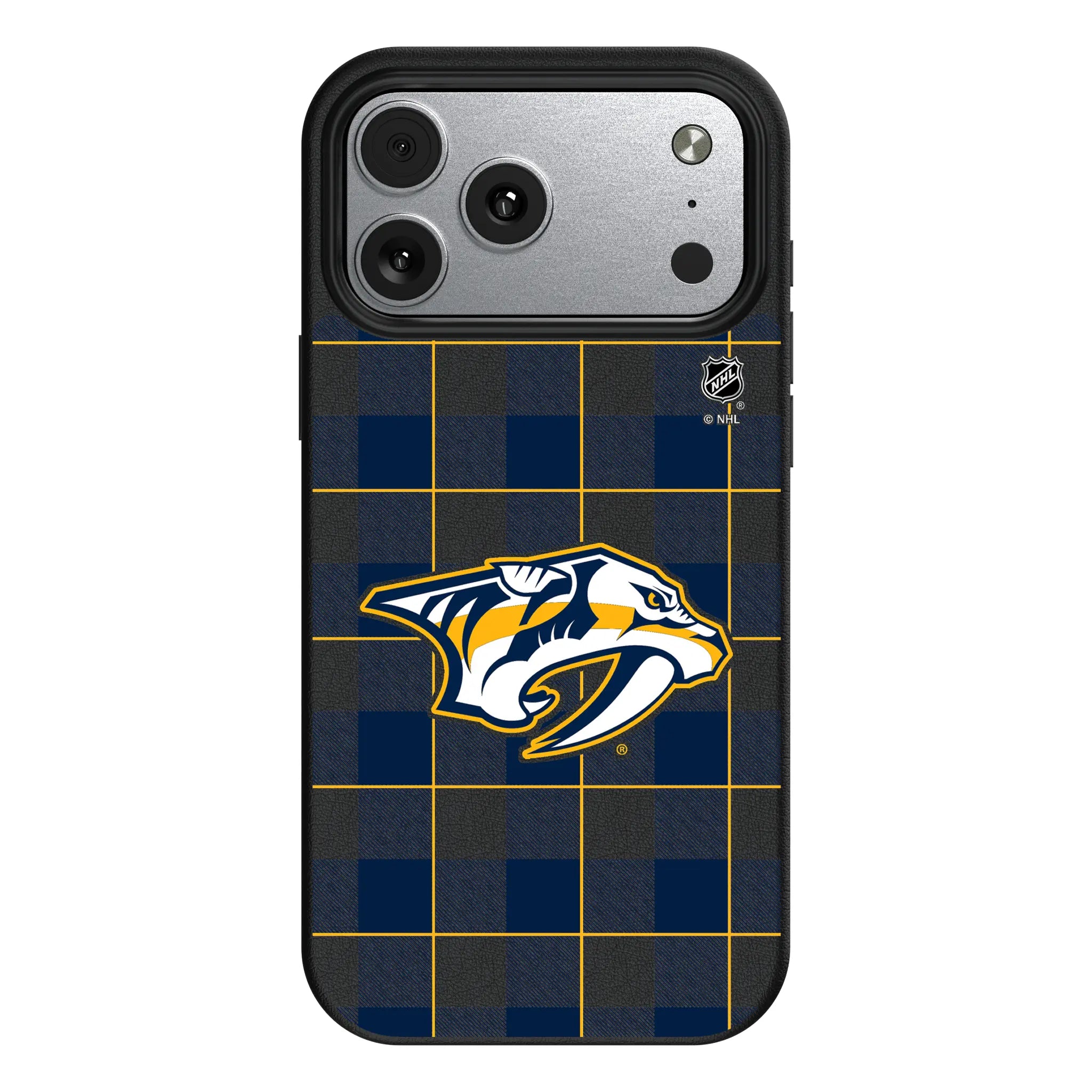 Nashville Predators Plaid iPhone MagSafe Compatible Phone Case for Apple iPhone#Device_iPhone 17 Pro Max