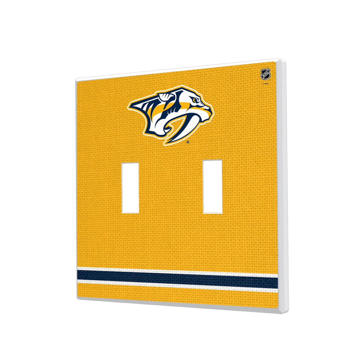 Nashville Predators Stripe Hidden-Screw Light Switch Plate#Style_Double Toggle