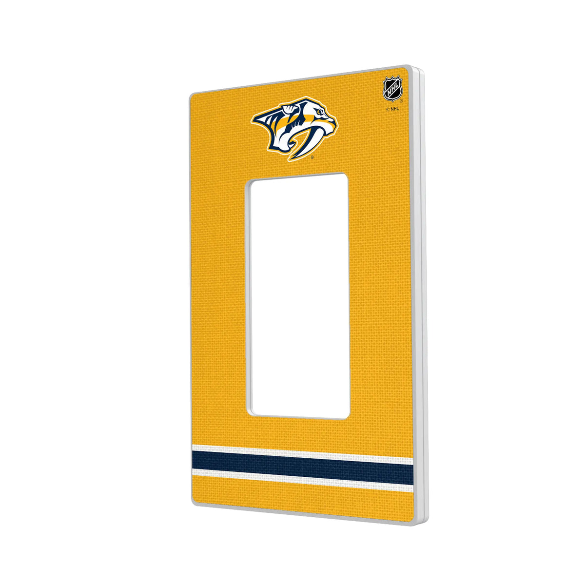 Nashville Predators Stripe Hidden-Screw Light Switch Plate#Style_Single Rocker