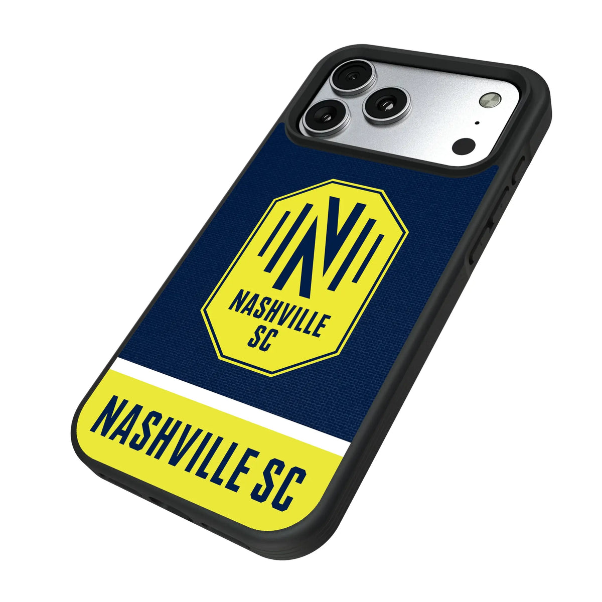 Nashville SC Endzone Solid iPhone Bump Phone Case for Apple iPhone - Isometric View#Device_iPhone 17 Pro Max