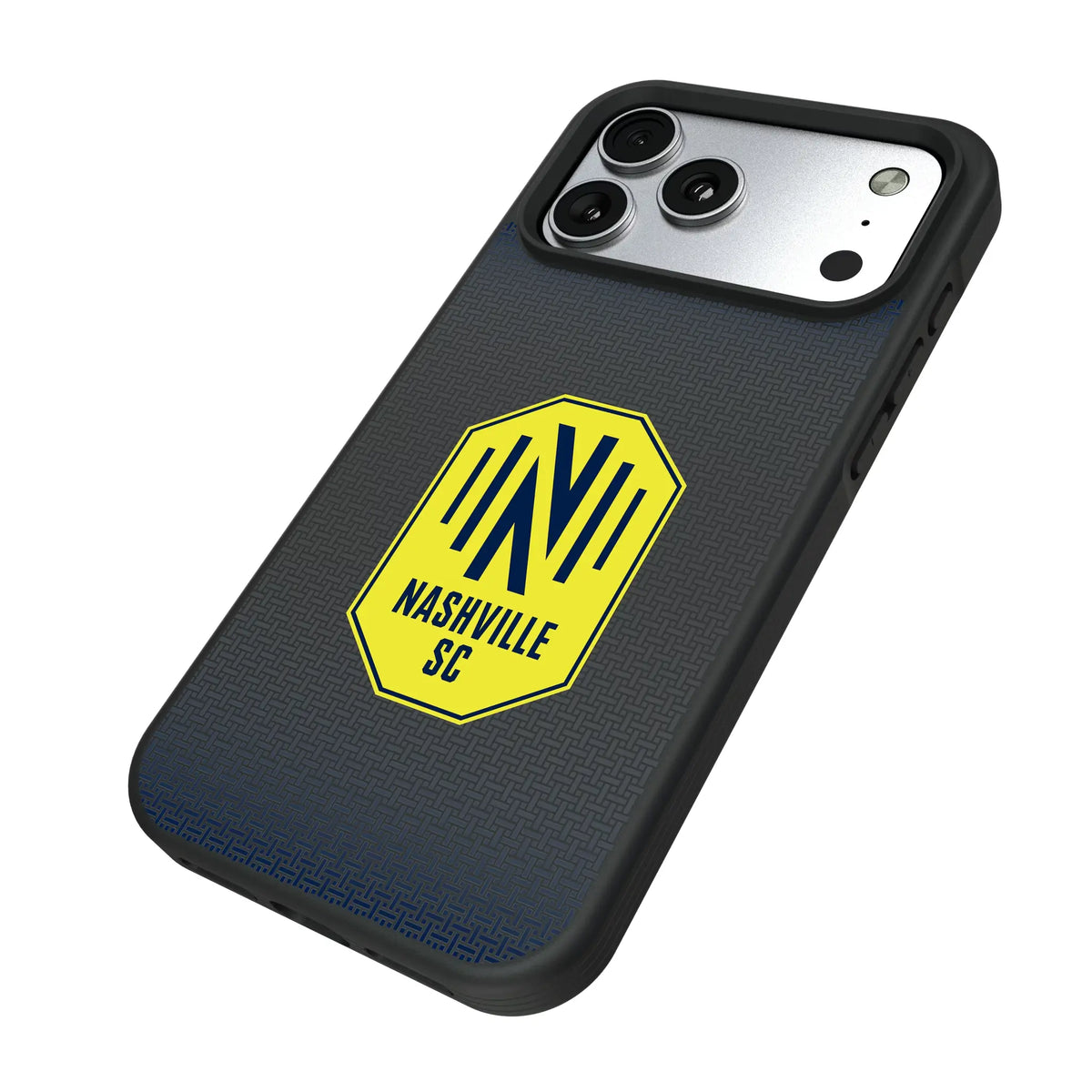 Nashville SC Linen iPhone Bump Phone Case for Apple iPhone - Isometric View#Device_iPhone 17 Pro Max