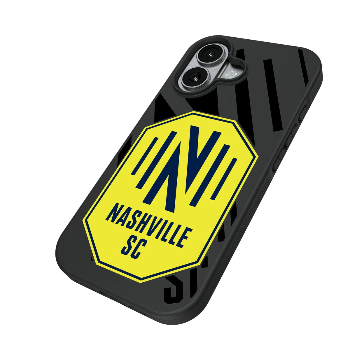 Nashville SC Monocolor Tilt iPhone Bump Phone Case for Apple iPhone - Isometric View#Device_iPhone 17