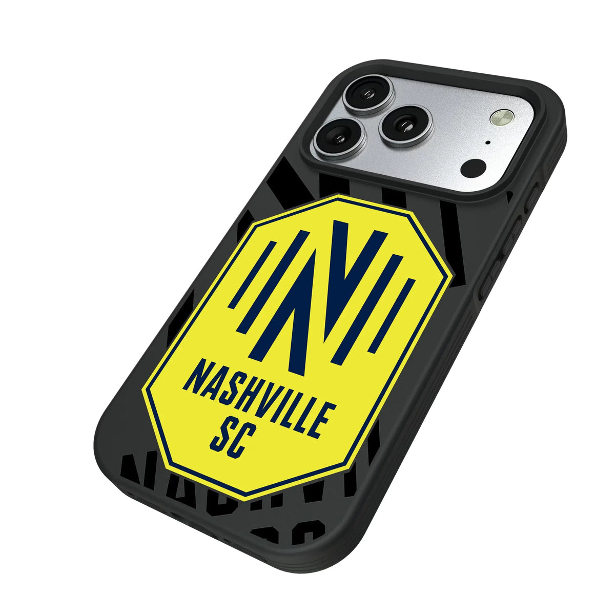 Nashville SC Monocolor Tilt iPhone Bump Phone Case for Apple iPhone - Isometric View#Device_iPhone 17 Pro