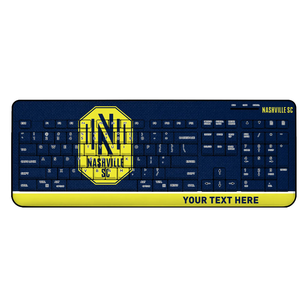 Nashville SC Personalized Endzone Solid Wireless USB Keyboard