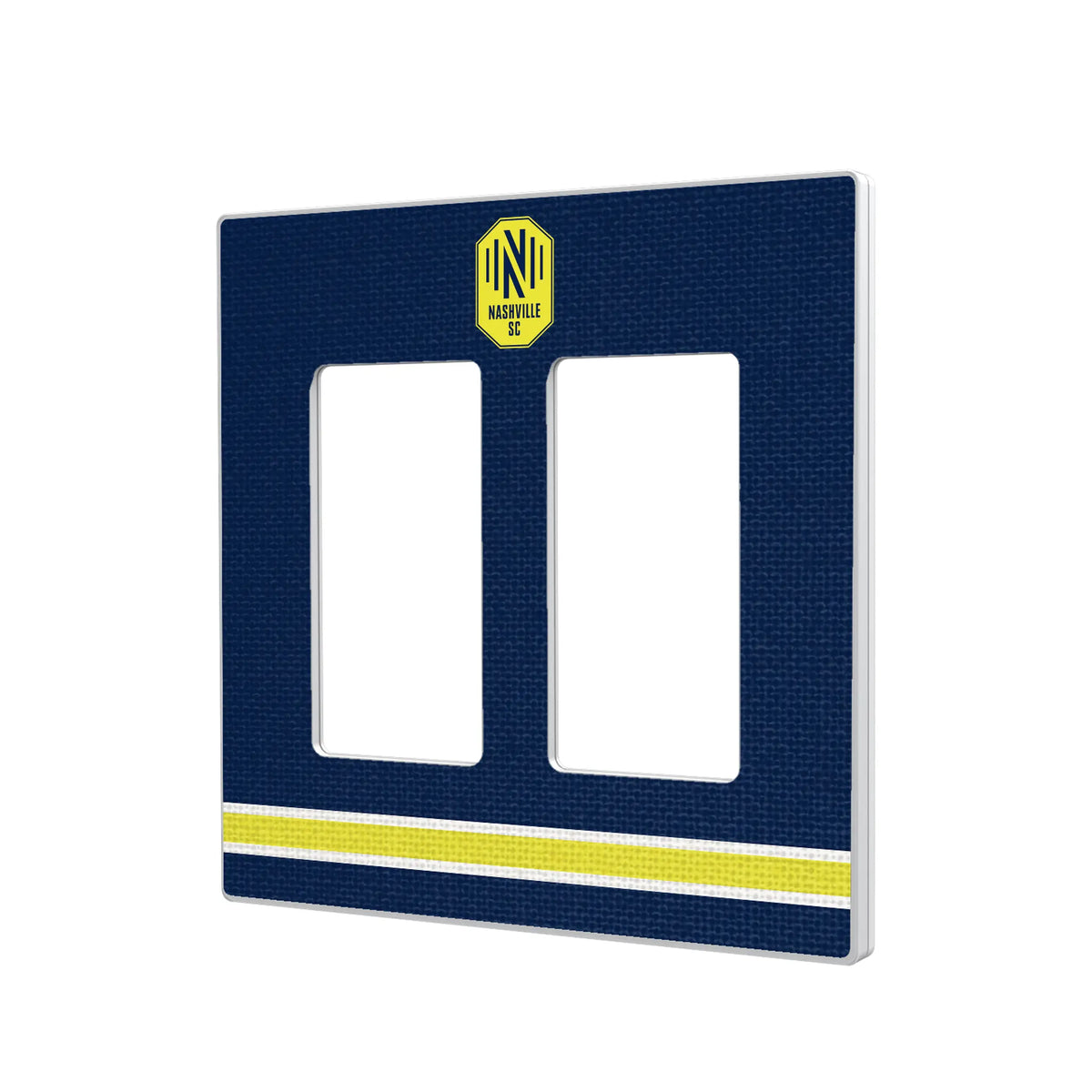 Nashville SC Stripe Hidden-Screw Light Switch Plate#Style_Double Rocker
