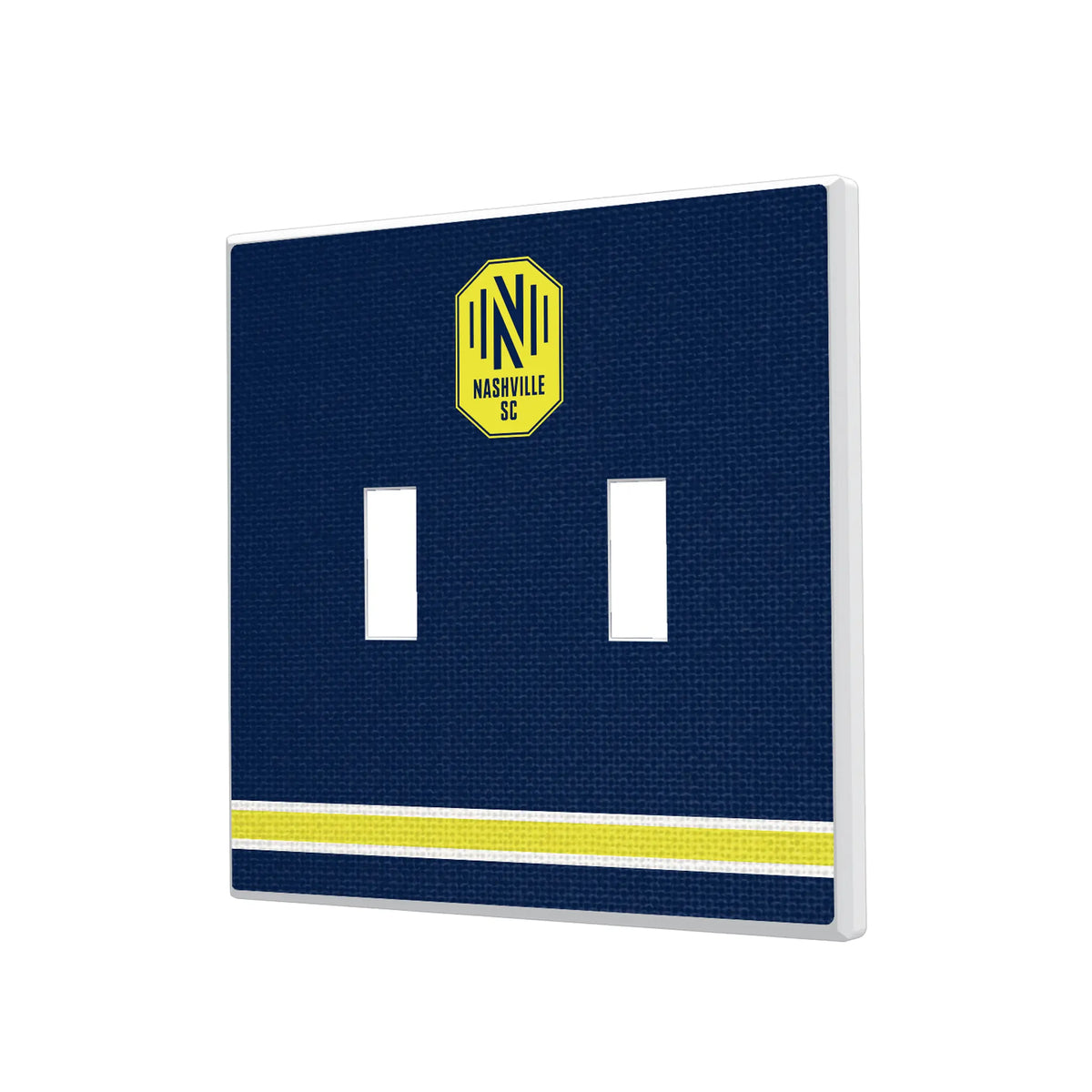 Nashville SC Stripe Hidden-Screw Light Switch Plate#Style_Double Toggle