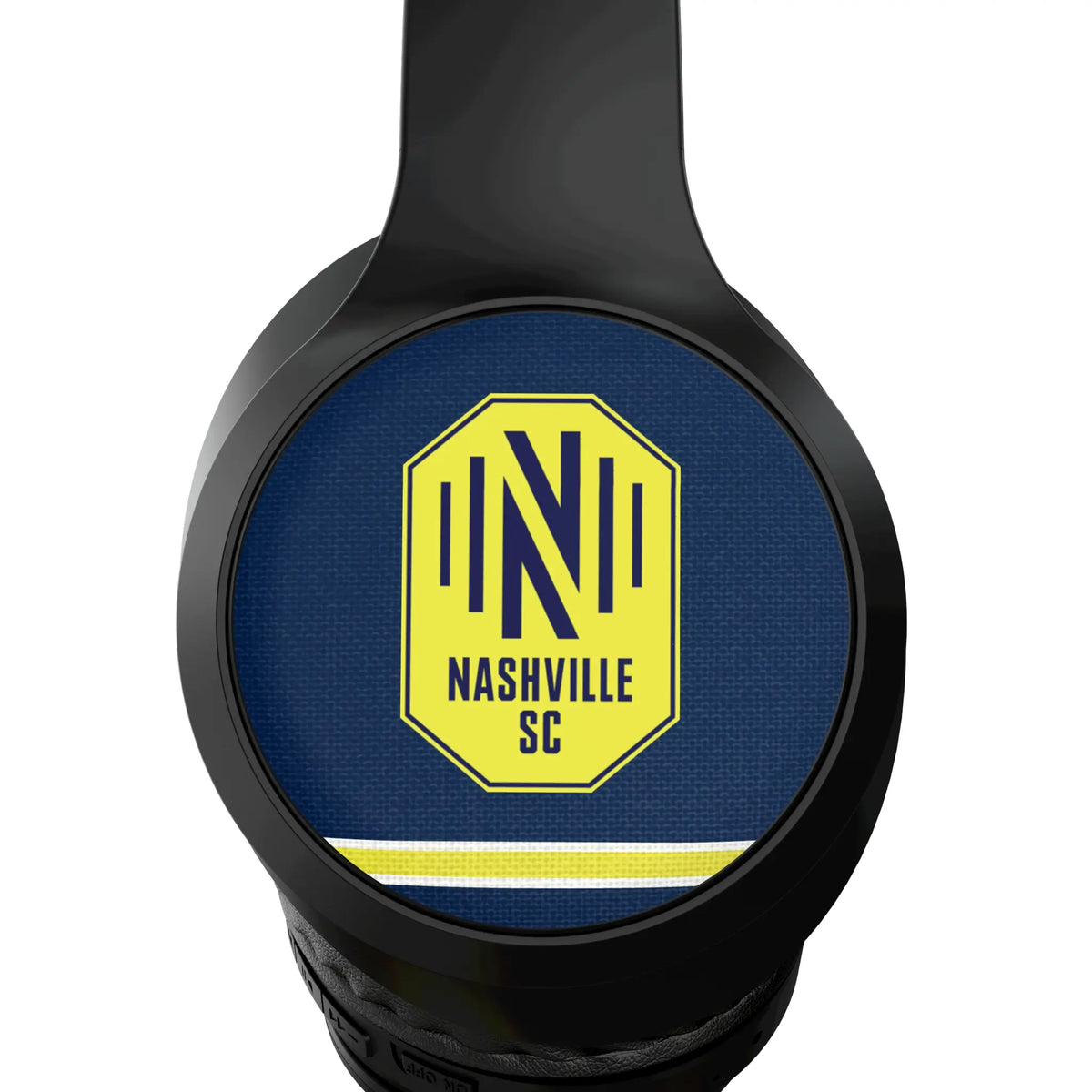 Nashville SC Stripe Wireless Over-Ear Headphones With Case - Detail