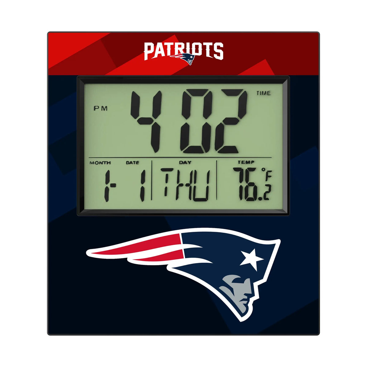 New England Patriots Color Block Wall Clock