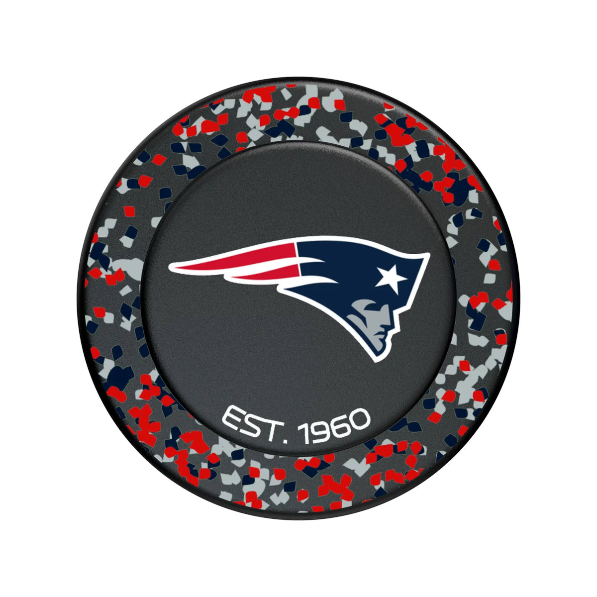 New England Patriots Confetti Popsockets Round Magnetic