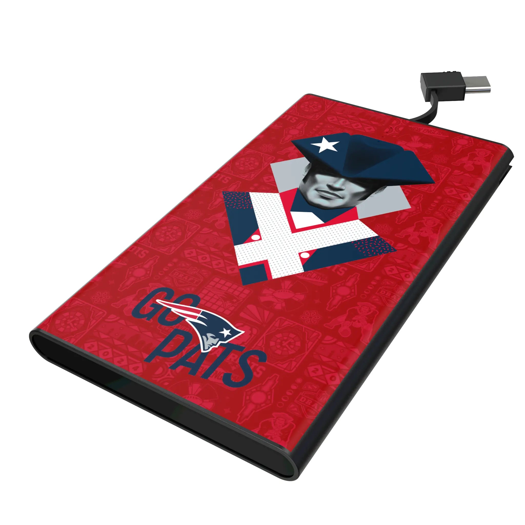 New England Patriots Deco 5000mAh Flat Power Bank