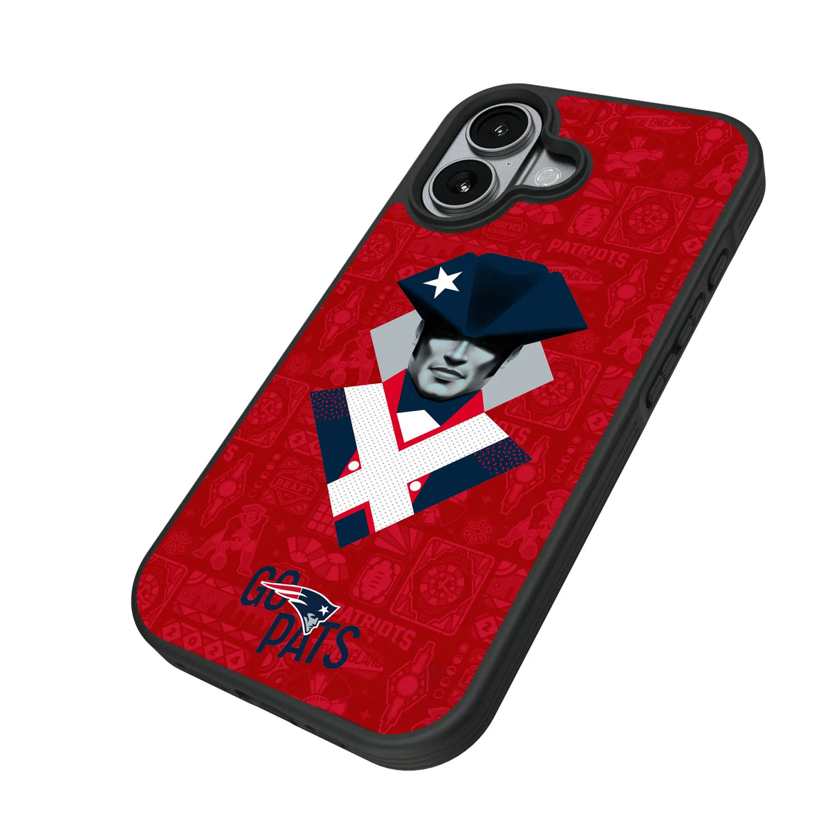 New England Patriots Deco iPhone Bump Phone Case for Apple iPhone - Isometric View#Device_iPhone 17