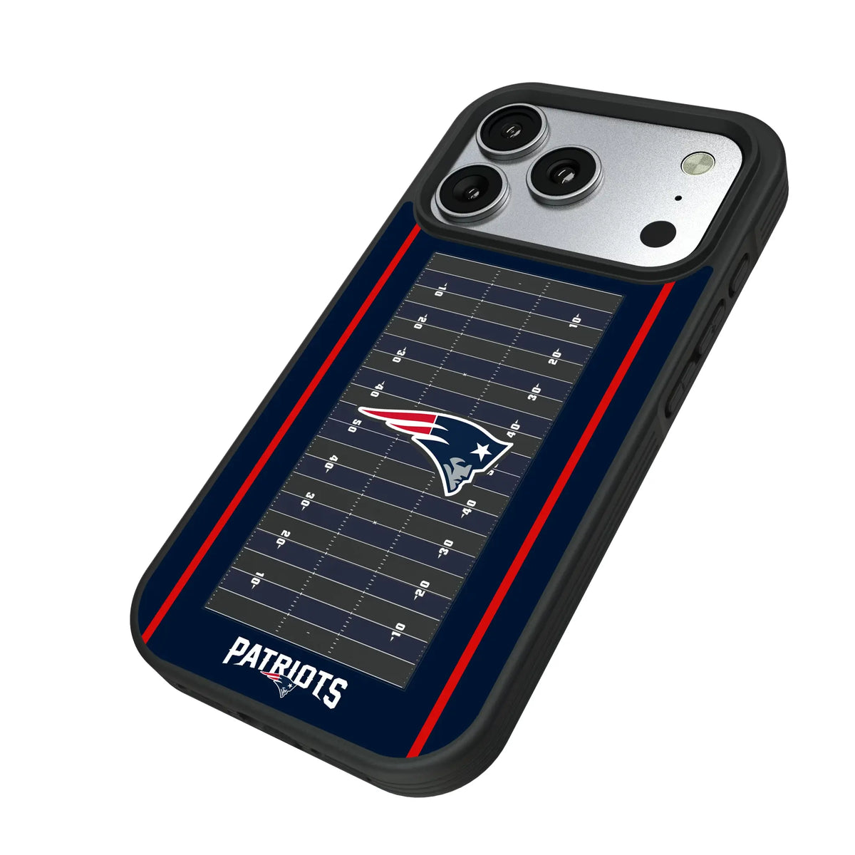 New England Patriots Field iPhone Bump Phone Case for Apple iPhone - Isometric View#Device_iPhone 17 Pro