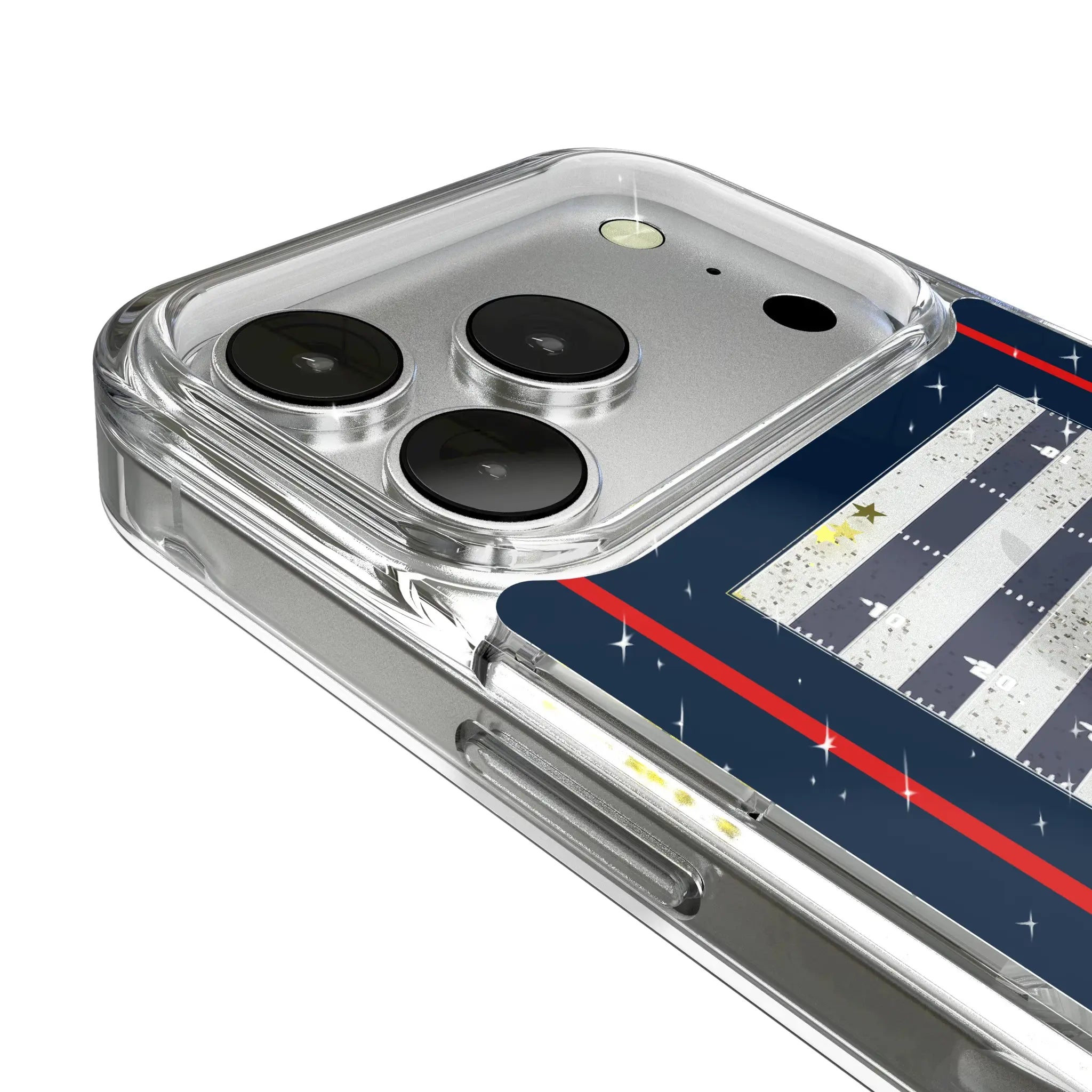 New England Patriots Field iPhone Glitter Phone Case for Apple iPhone - Detail