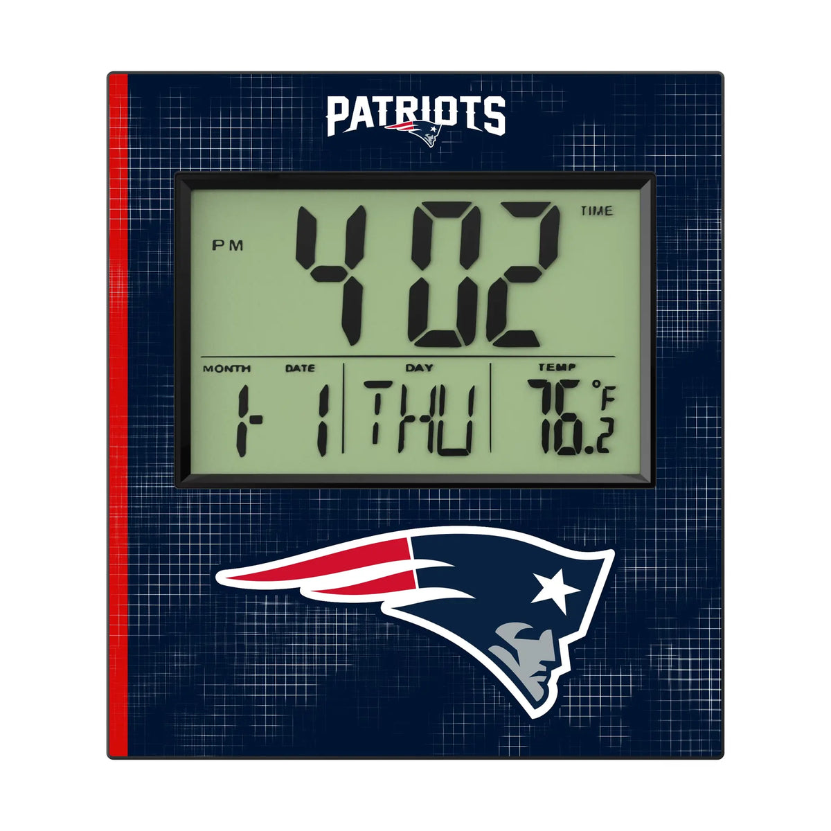 New England Patriots Hatch Wall Clock