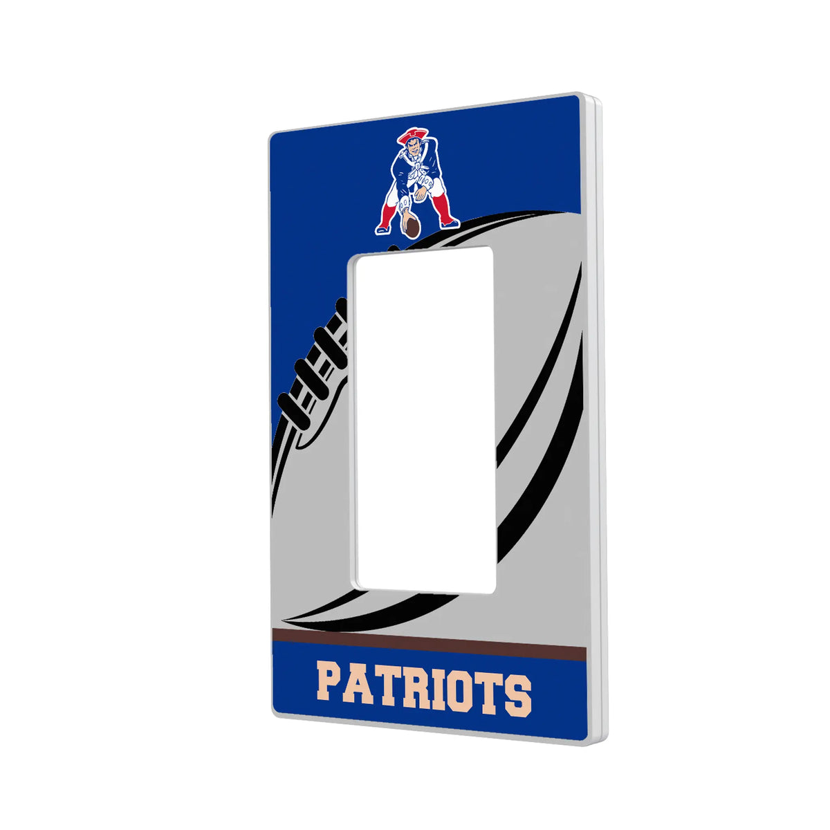 New England Patriots Historic Collection Passtime Hidden-Screw Light Switch Plate#Style_Single Rocker