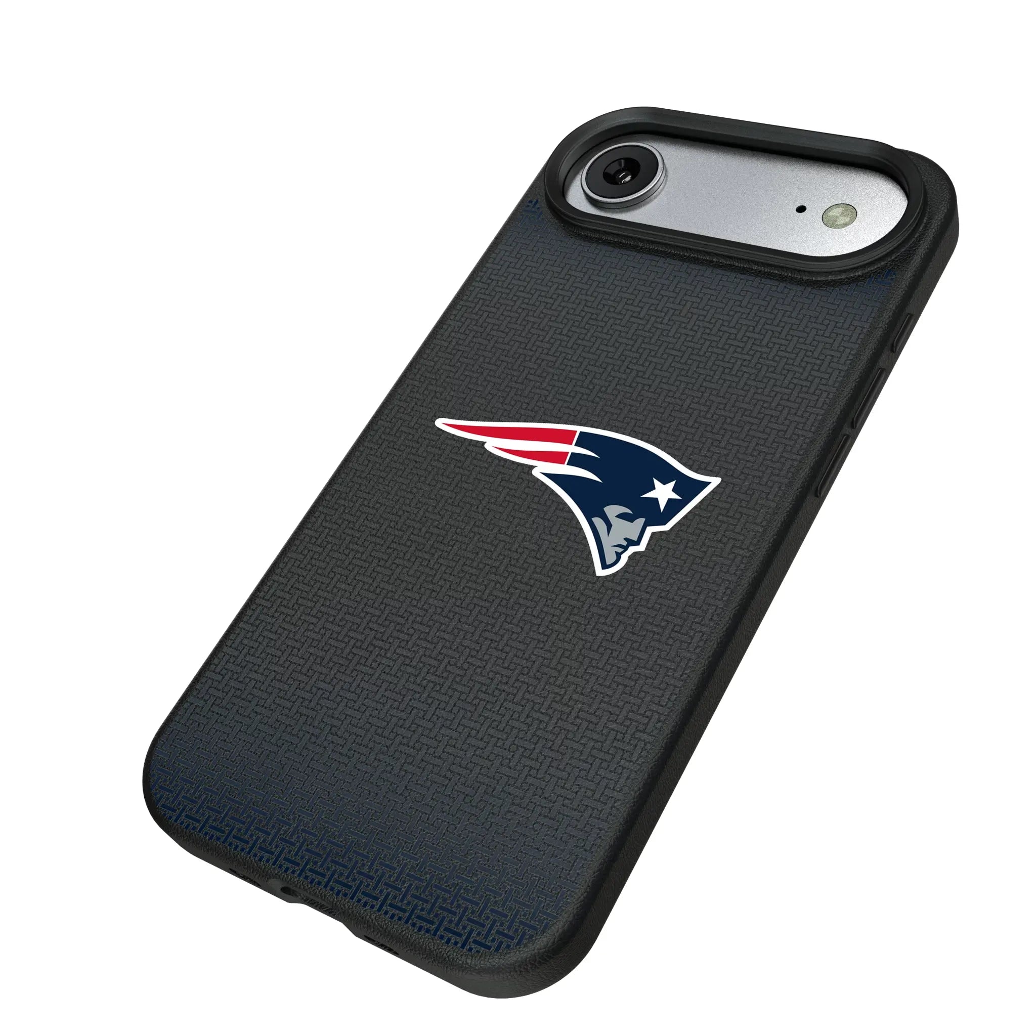 New England Patriots Linen iPhone MagSafe Compatible Phone Case for Apple iPhone - Isometric View#Device_iPhone Air
