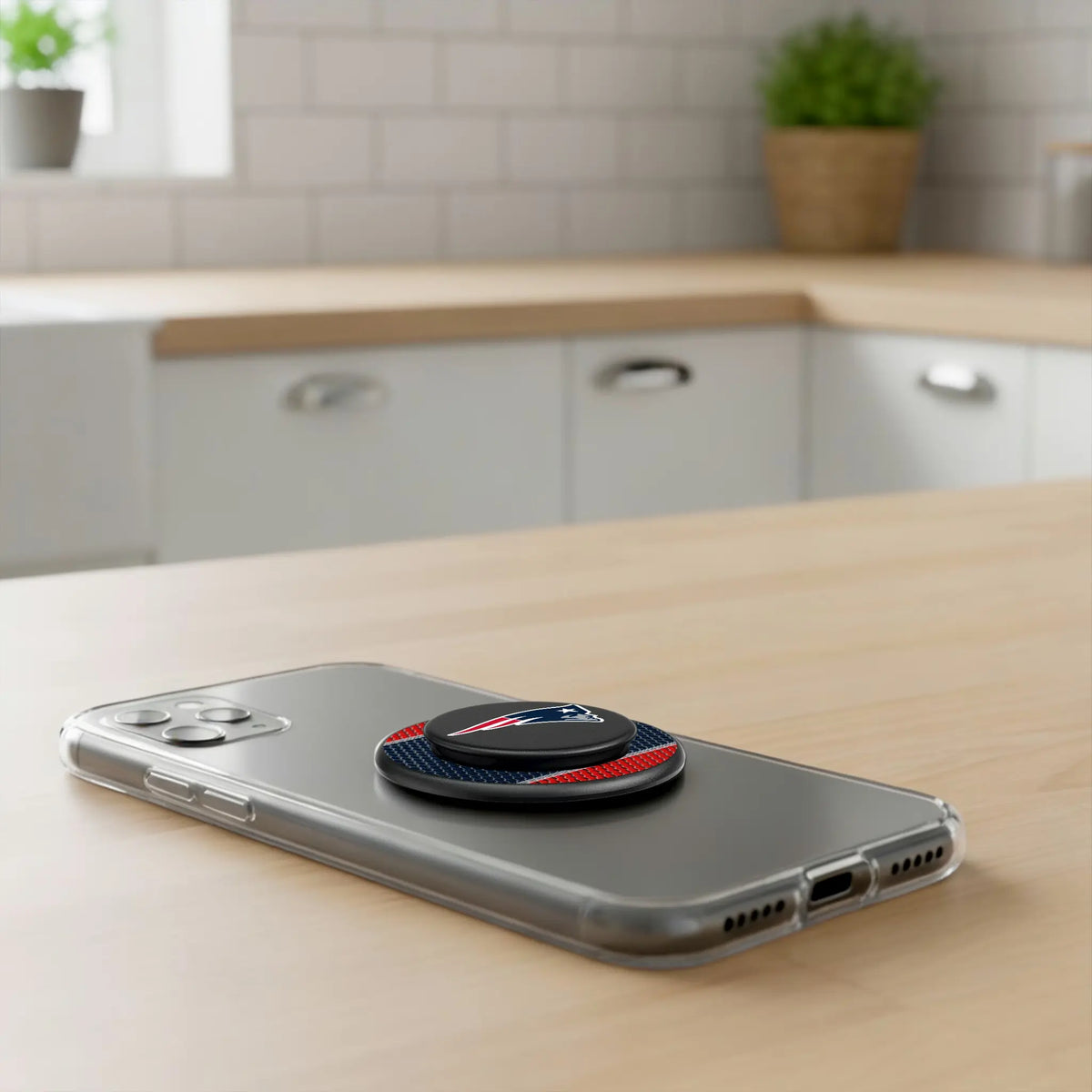 New England Patriots Mesh Popsockets Round Magnetic - Lifestyle