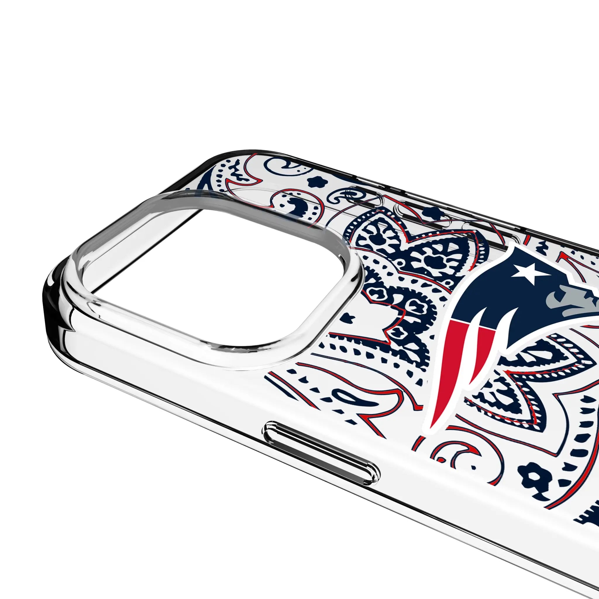 New England Patriots Paisley iPhone Clear Phone Case for Apple iPhone - Detail