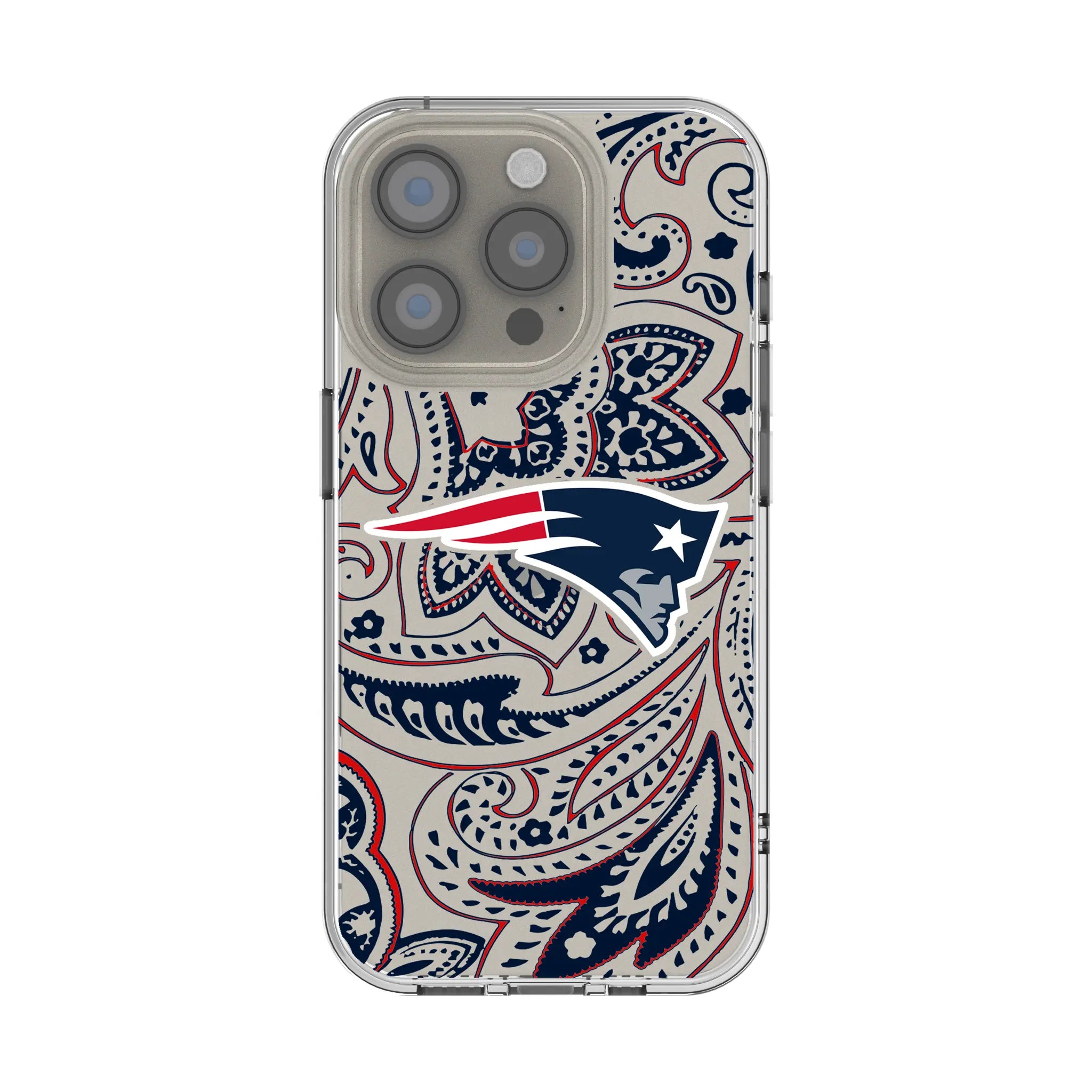 New England Patriots Paisley iPhone Clear Phone Case for Apple iPhone