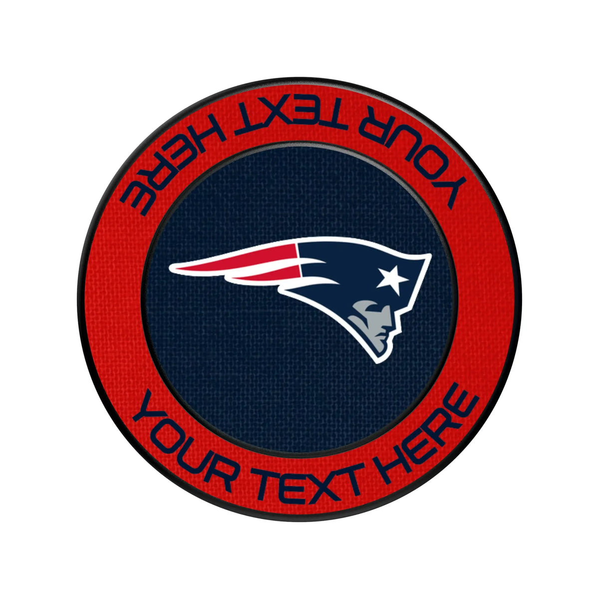 New England Patriots Personalized Endzone Solid Popsockets Round Magnetic