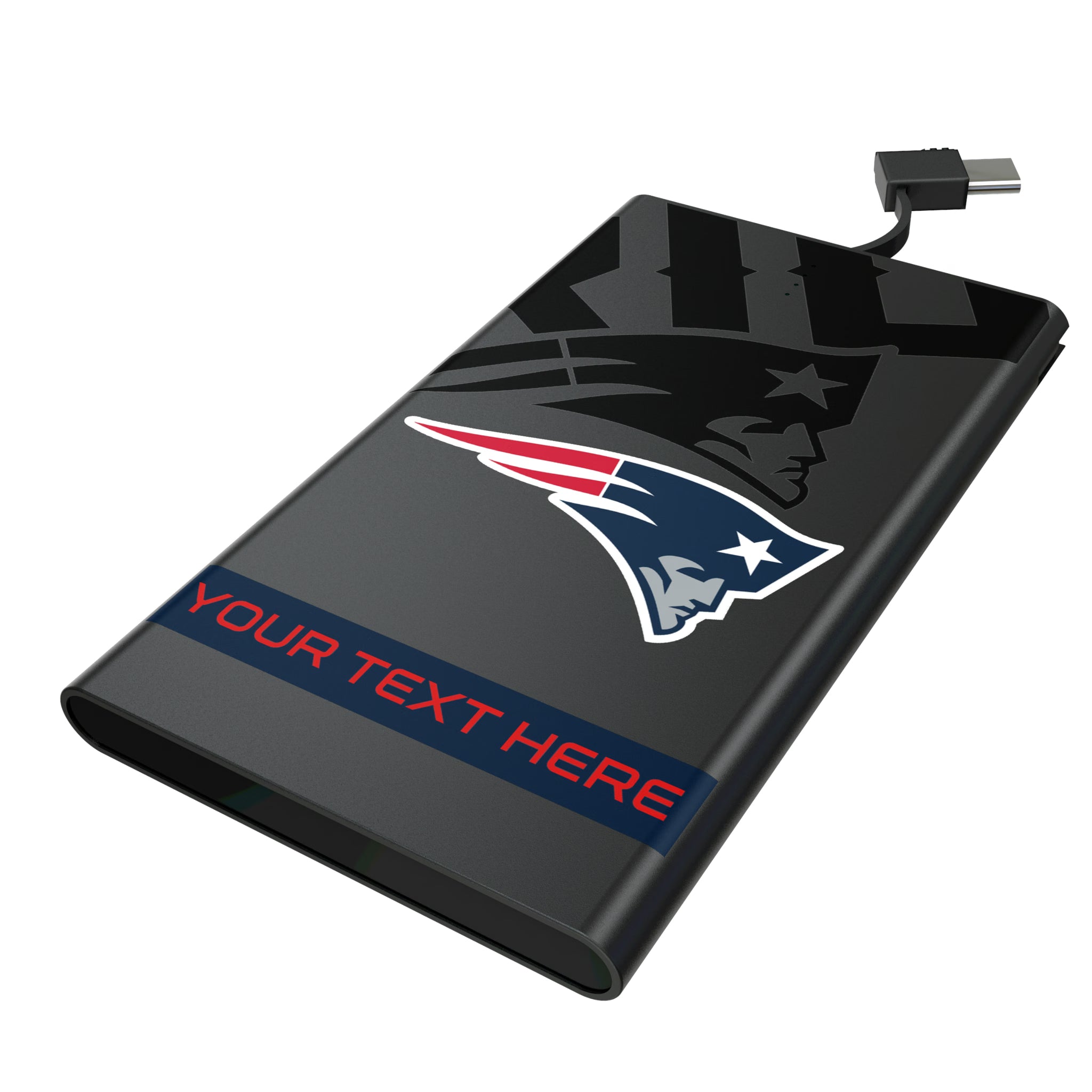 New England Patriots Personalized Tilt 5000mAh Flat Powerbank