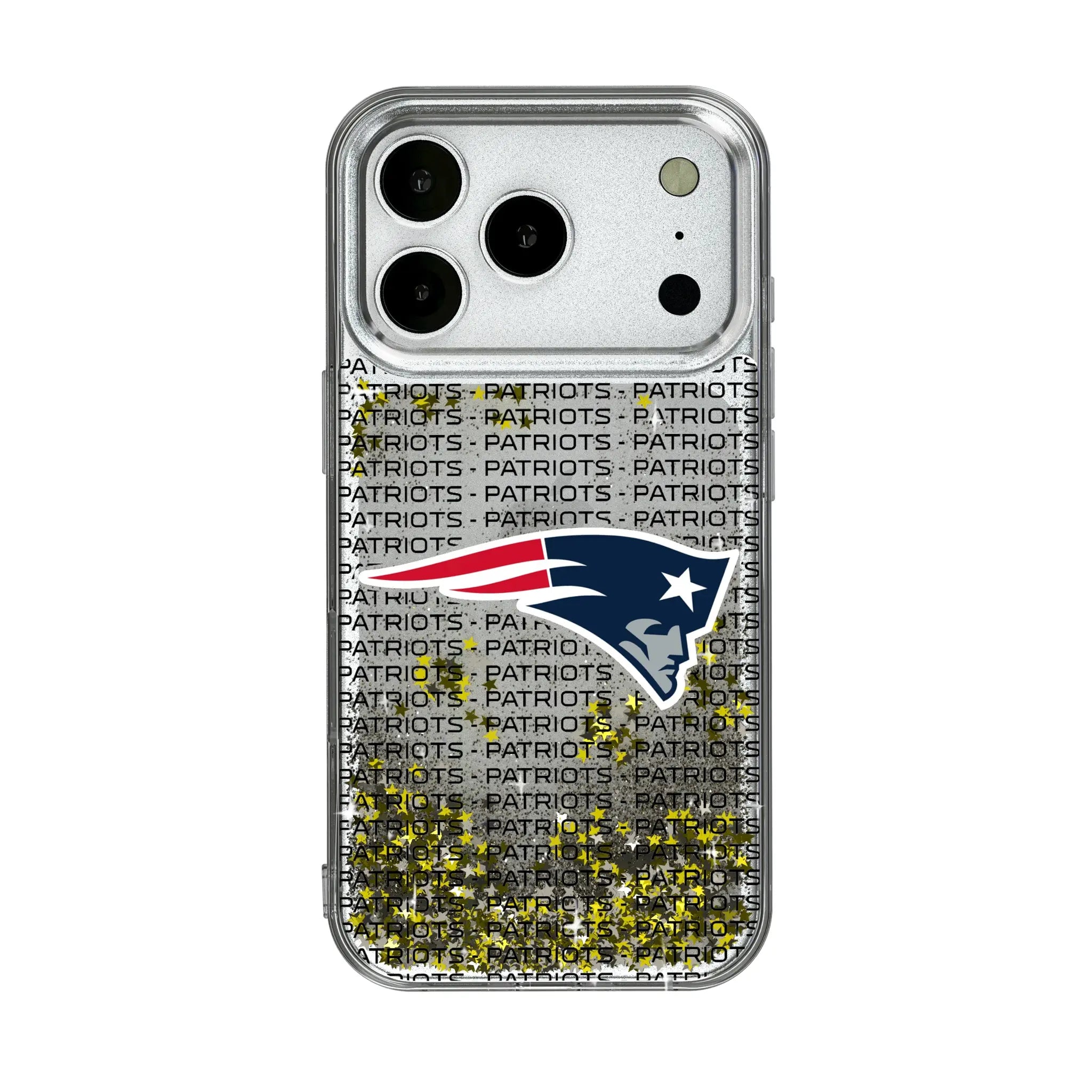 New England Patriots Text Backdrop iPhone Glitter Phone Case for Apple iPhone