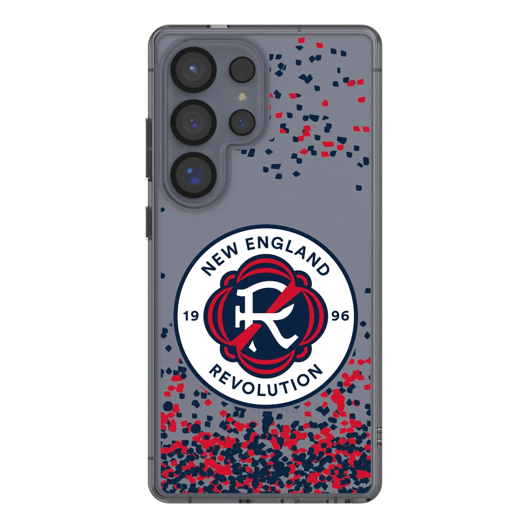 New England Revolution Confetti Galaxy Clear Phone Case for Samsung Galaxy#Device_Galaxy S25 Ultra