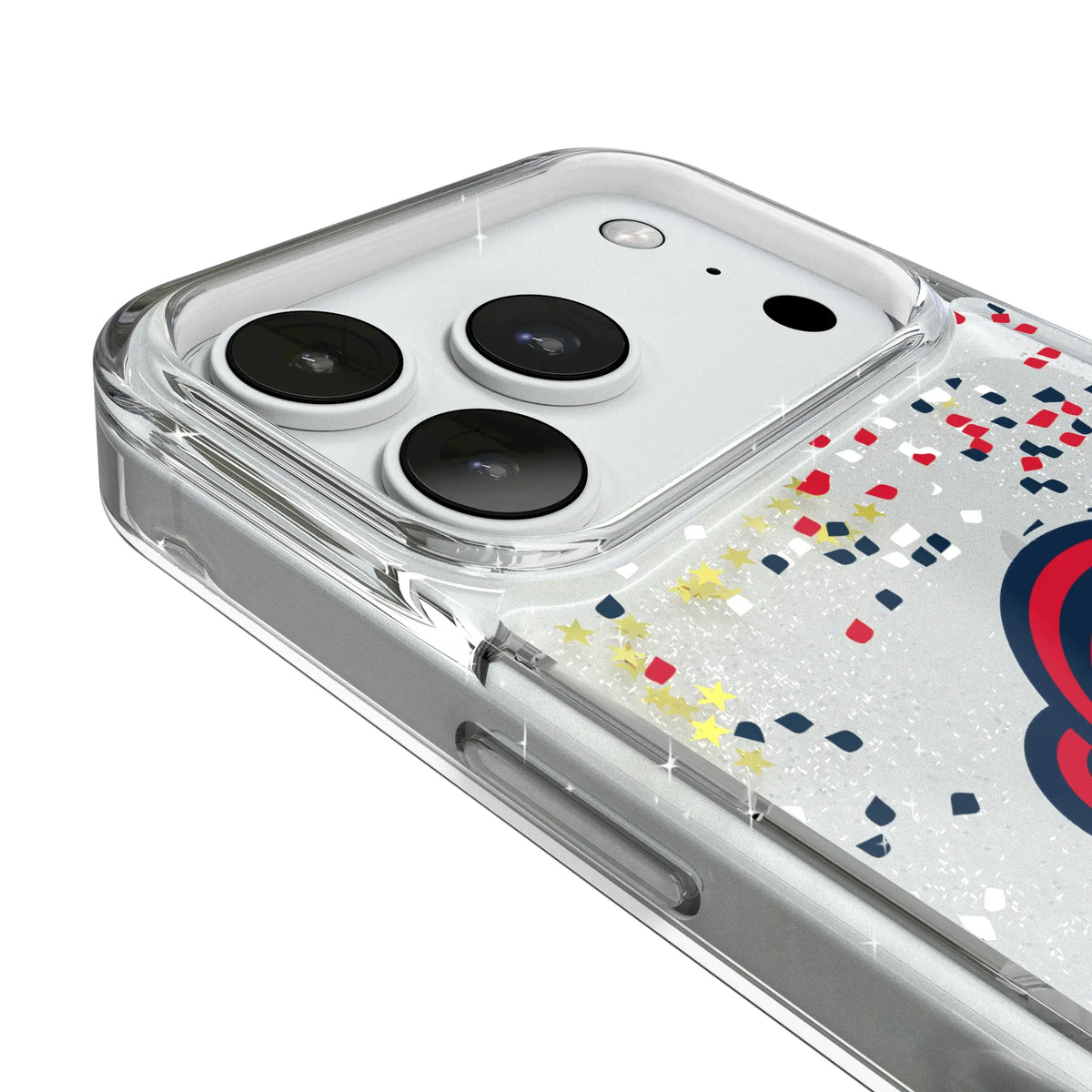 New England Revolution Confetti iPhone Glitter Phone Case for Apple iPhone - Detail#Device_iPhone 18 Pro