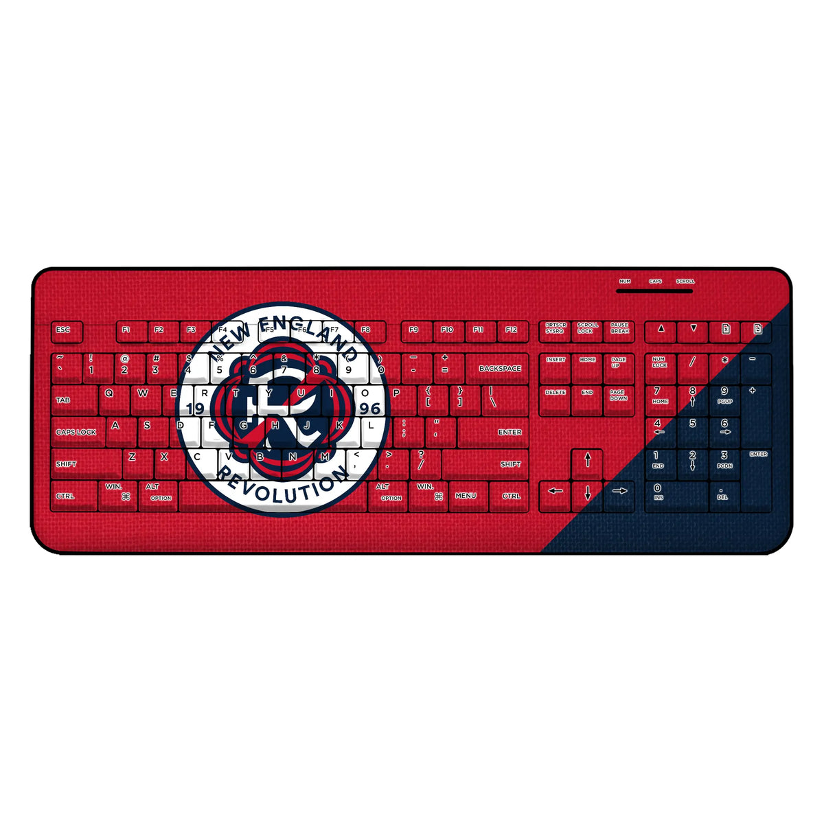 New England Revolution Diagonal Stripe Wireless USB Keyboard