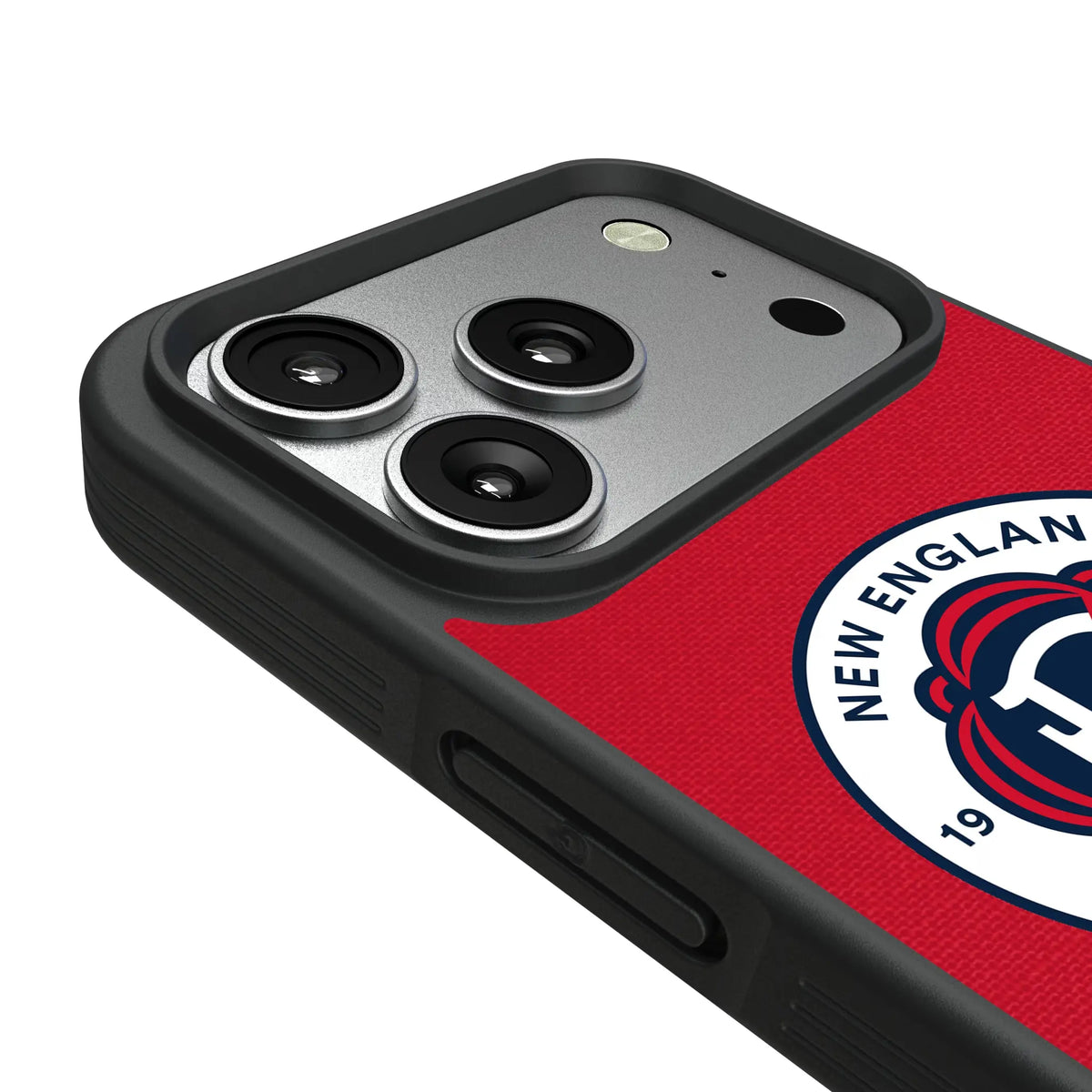 New England Revolution Endzone Solid iPhone Bump Phone Case for Apple iPhone - Detail#Device_iPhone 17 Pro
