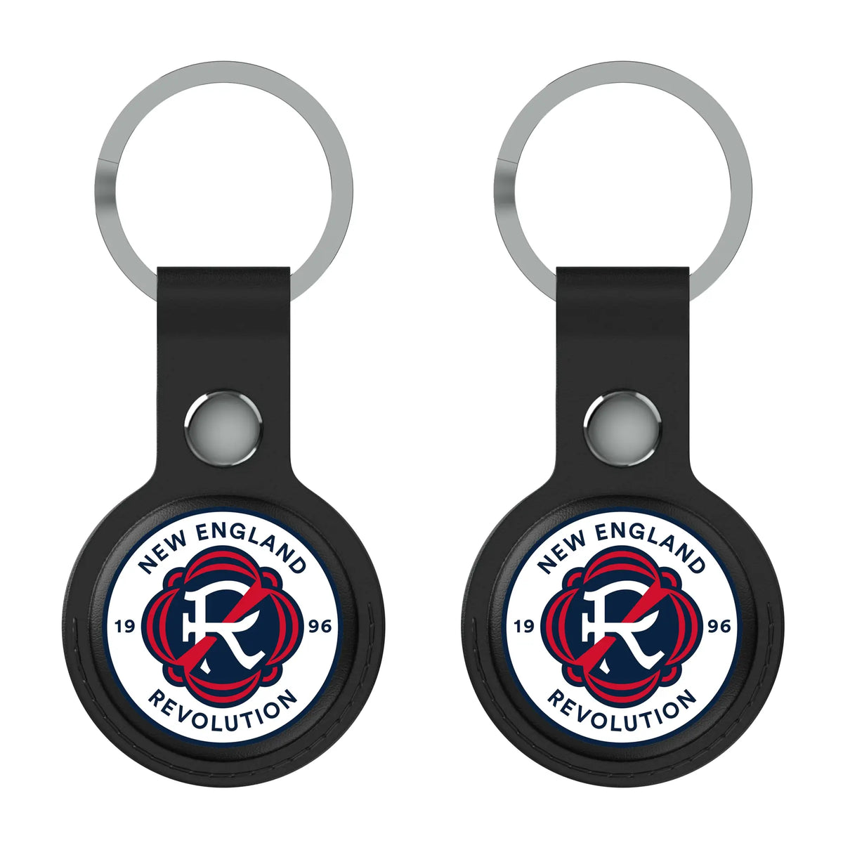 New England Revolution Insignia AirTag Black Airtag Holder 2-Pack
