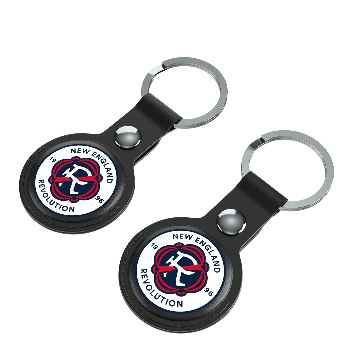 New England Revolution Insignia AirTag Black Airtag Holder 2-Pack - Isometric View
