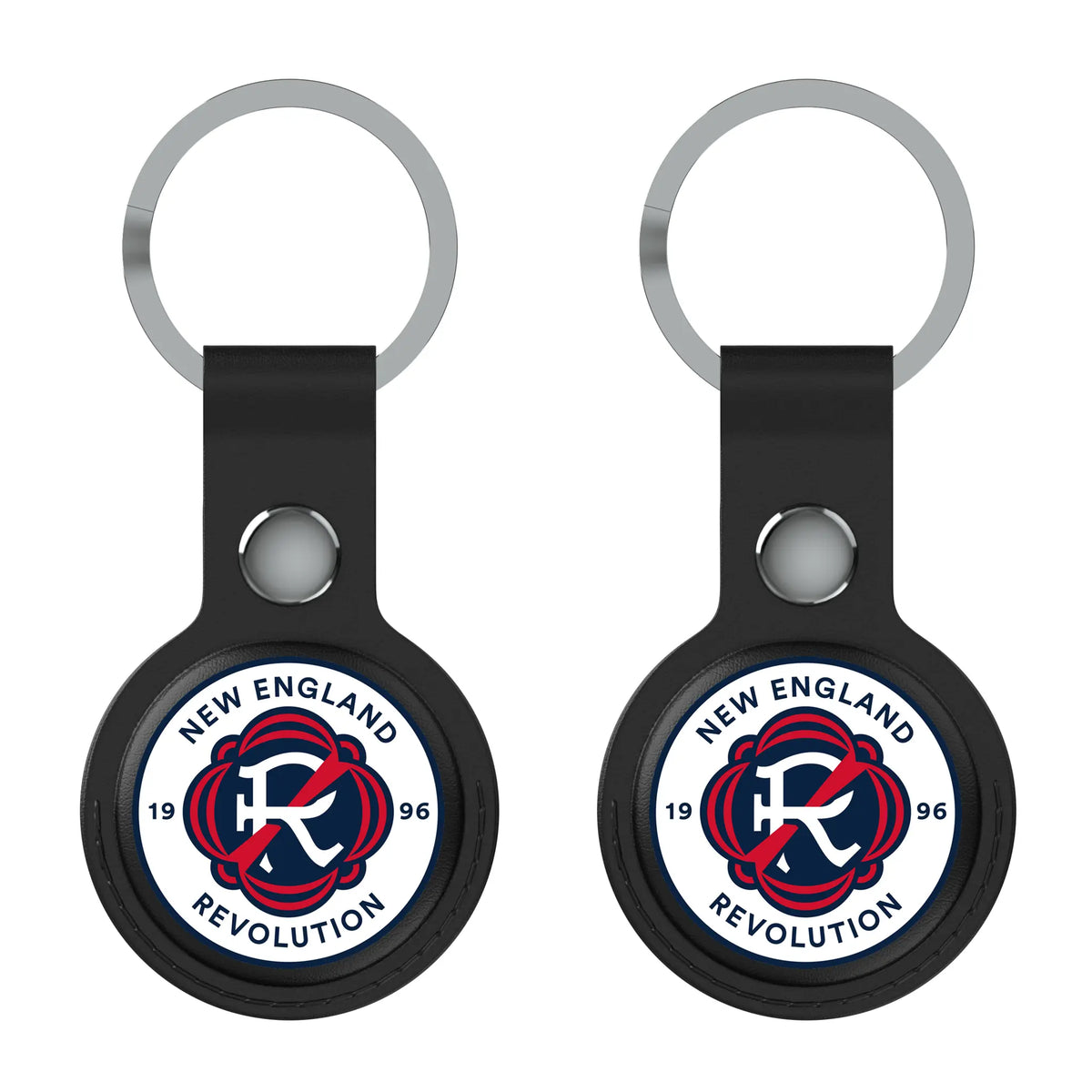 New England Revolution Insignia AirTag Black Airtag Holder 2-Pack