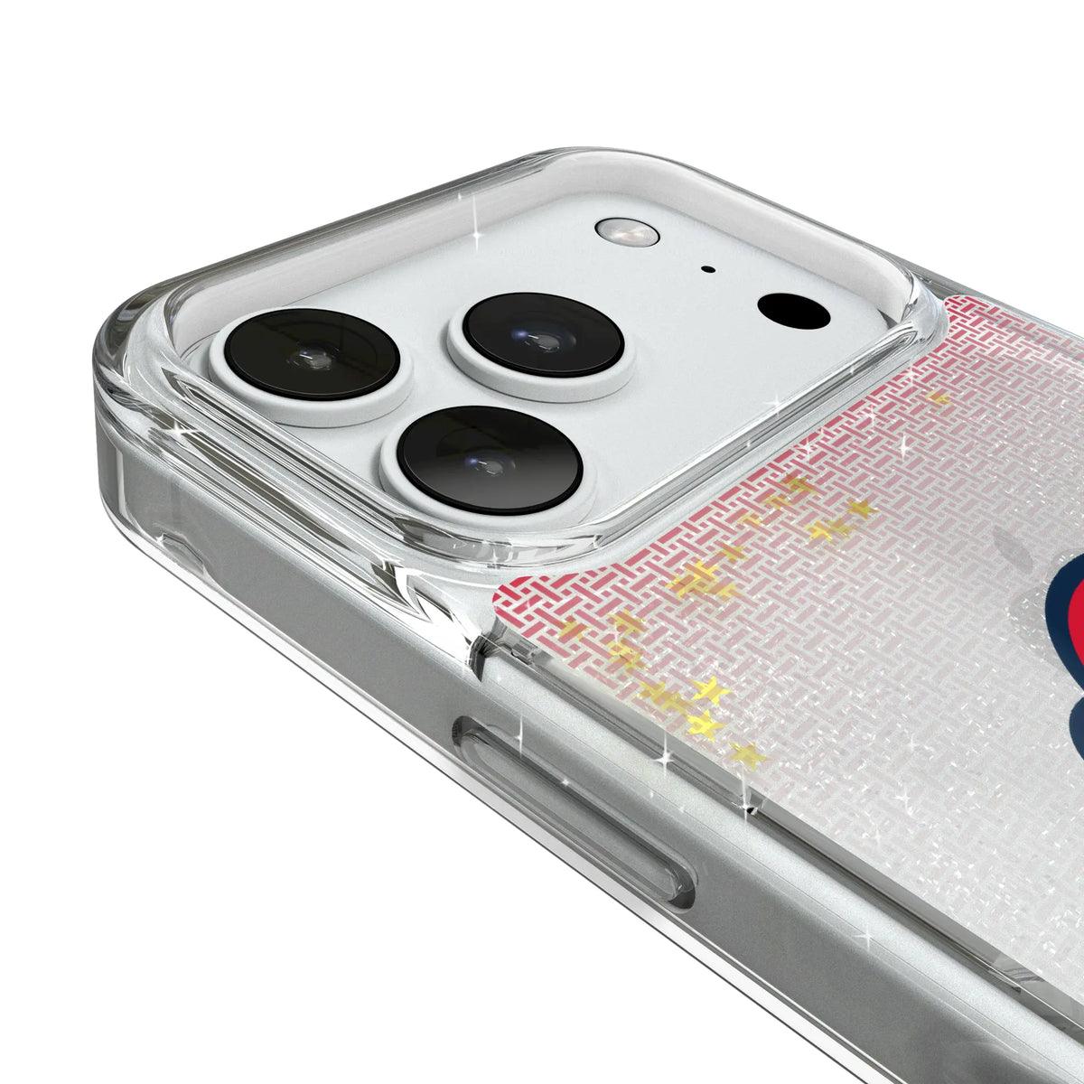 New England Revolution Linen iPhone Glitter Phone Case for Apple iPhone - Detail#Device_iPhone 18 Pro