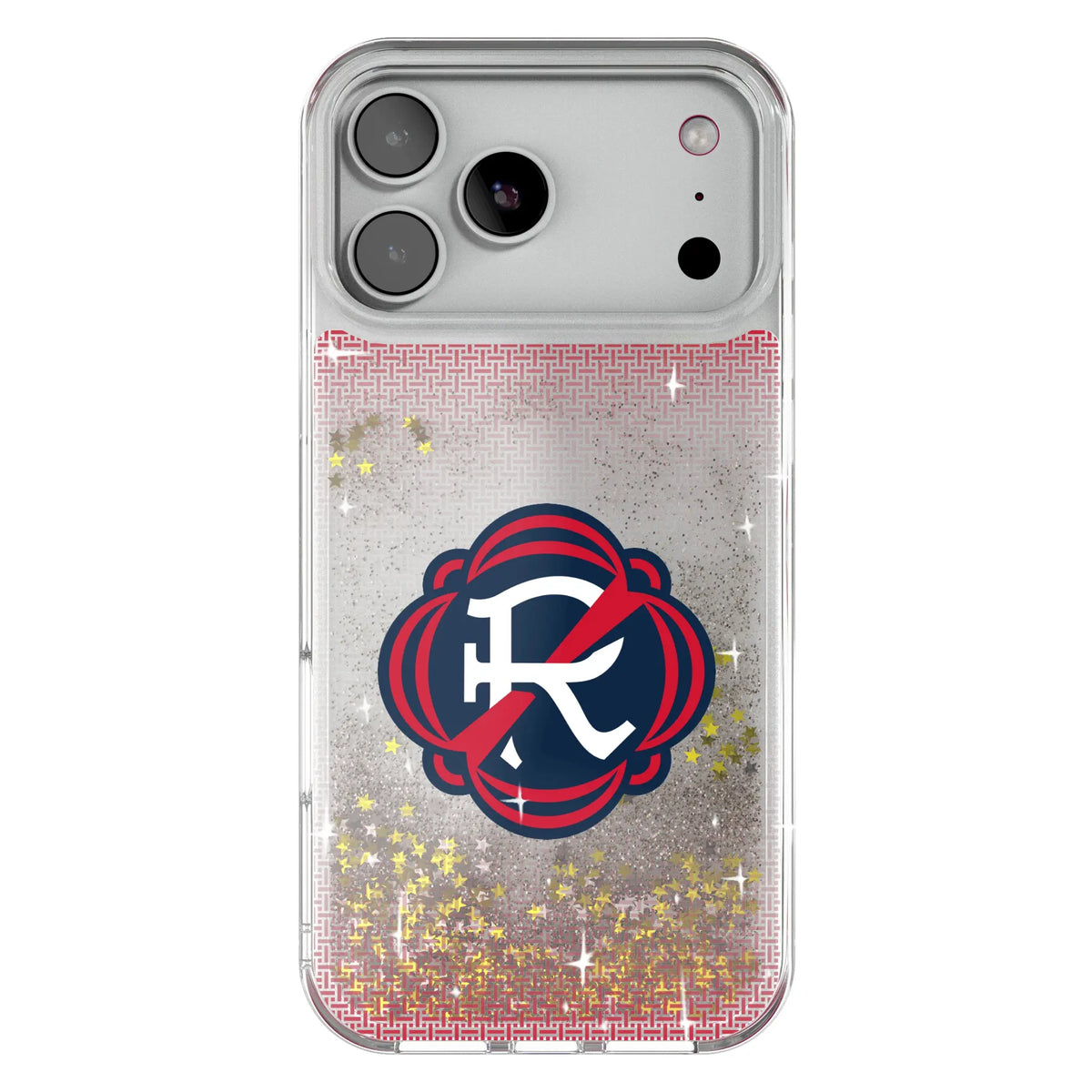 New England Revolution Linen Glitter Phone Case for Apple iPhone