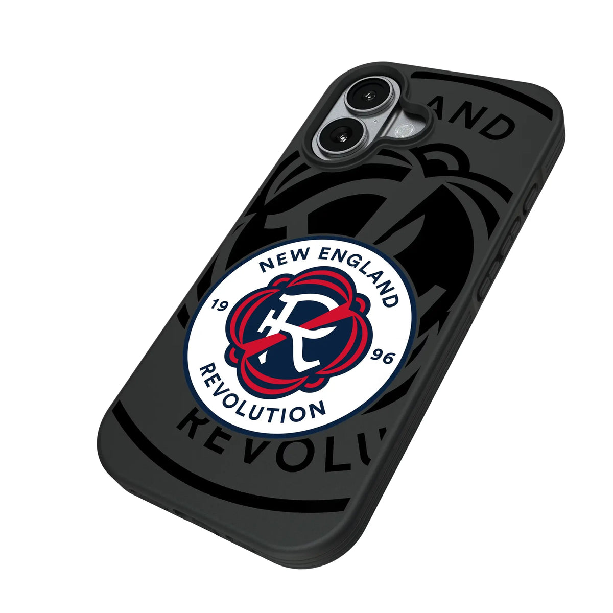 New England Revolution Monocolor Tilt iPhone Bump Phone Case for Apple iPhone - Isometric View#Device_iPhone 17