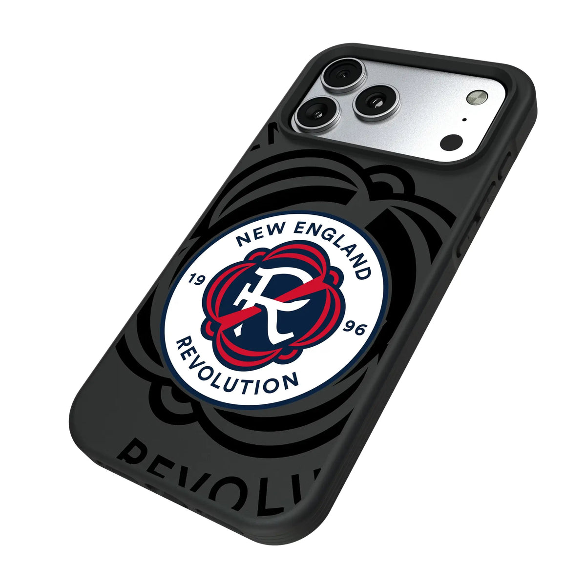 New England Revolution Monocolor Tilt iPhone Bump Phone Case for Apple iPhone - Isometric View#Device_iPhone 17 Pro Max