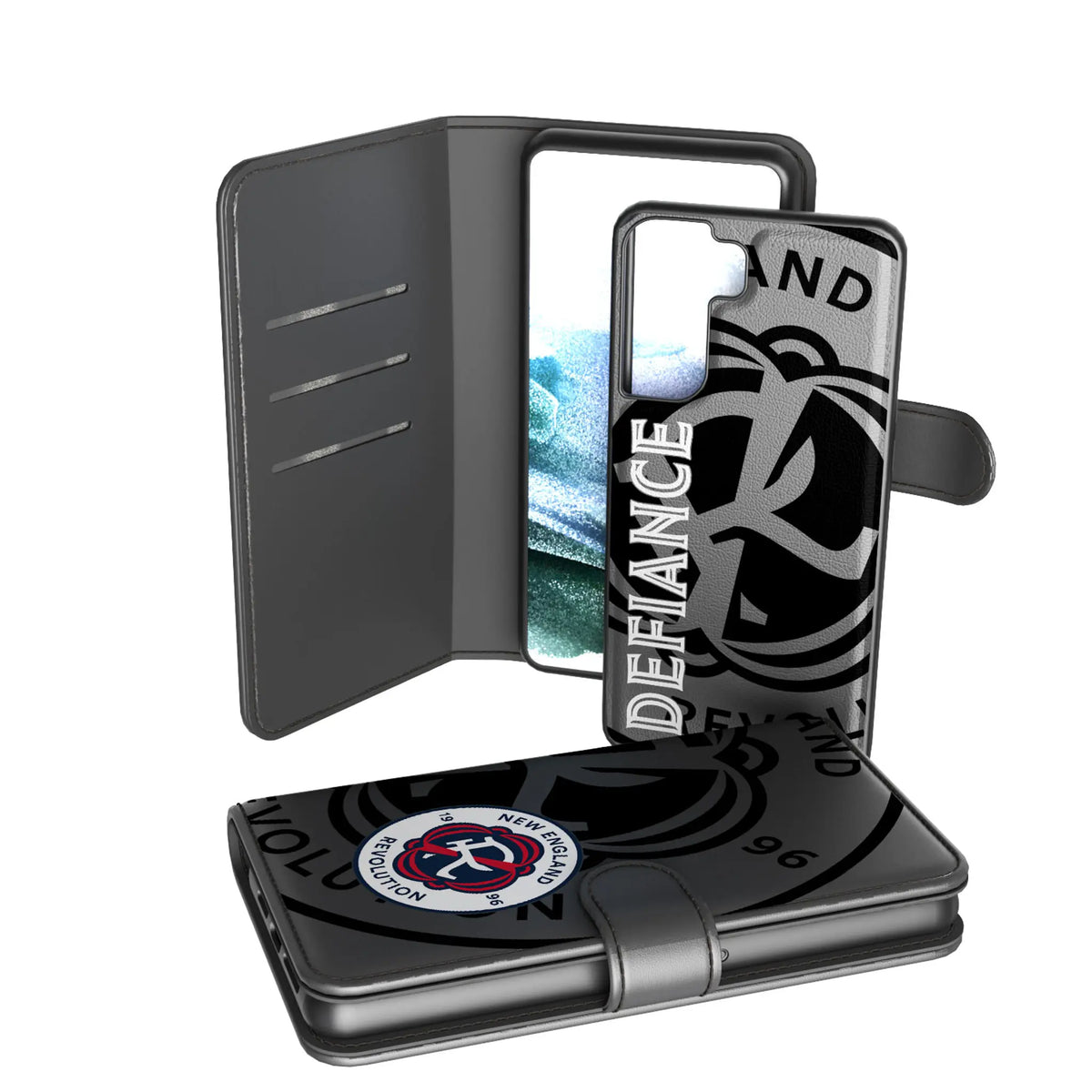 New England Revolution Monocolor Tilt Galaxy Wallet Phone Case for Samsung Galaxy