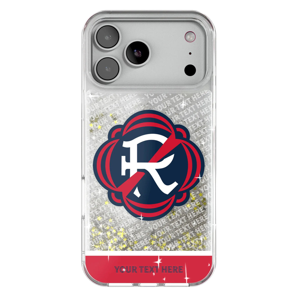 New England Revolution Personalized EndZone Plus Glitter Phone Case for Apple iPhone