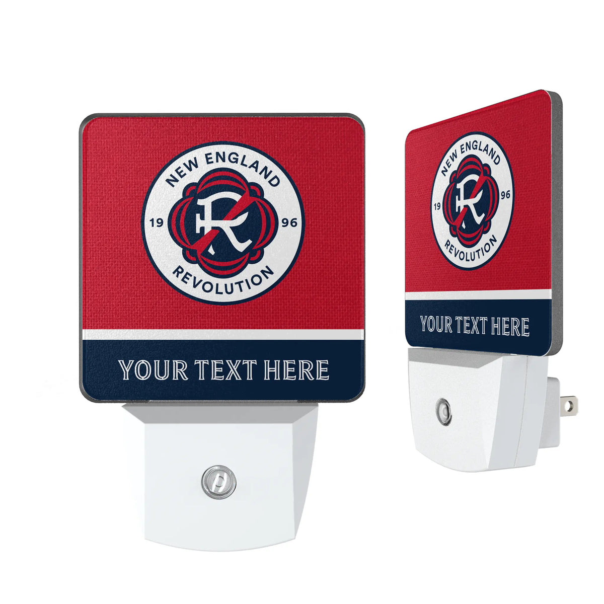 New England Revolution Personalized Endzone Solid Night Light 2-Pack