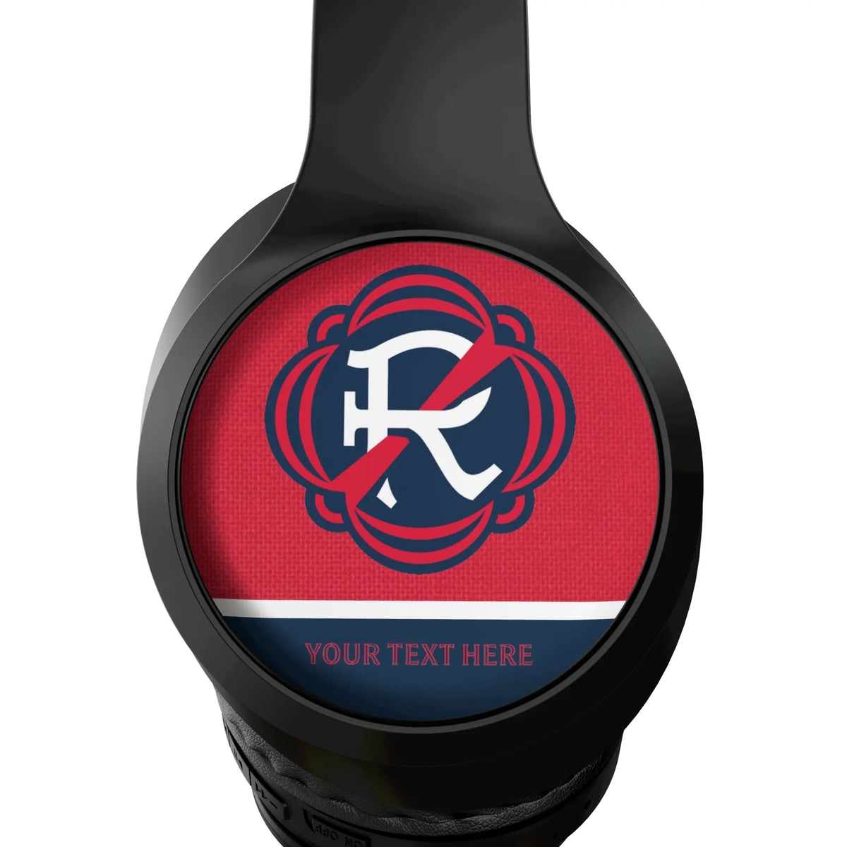 New England Revolution Personalized Endzone Solid Wireless Over-Ear Headphones With Case - Detail