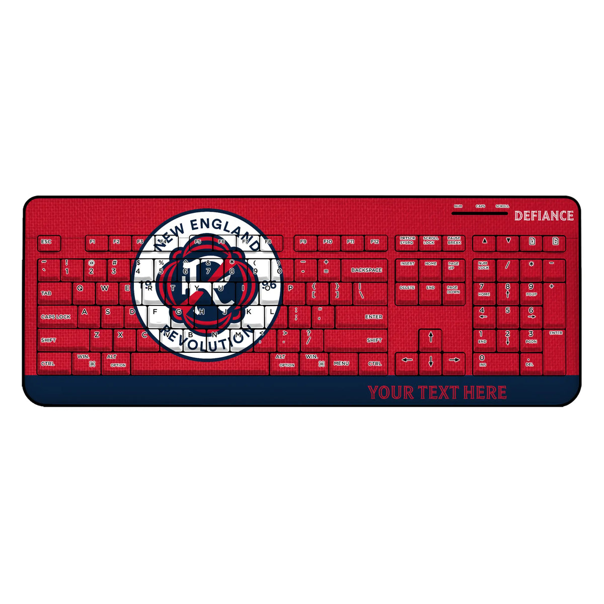 New England Revolution Personalized Endzone Solid Wireless USB Keyboard