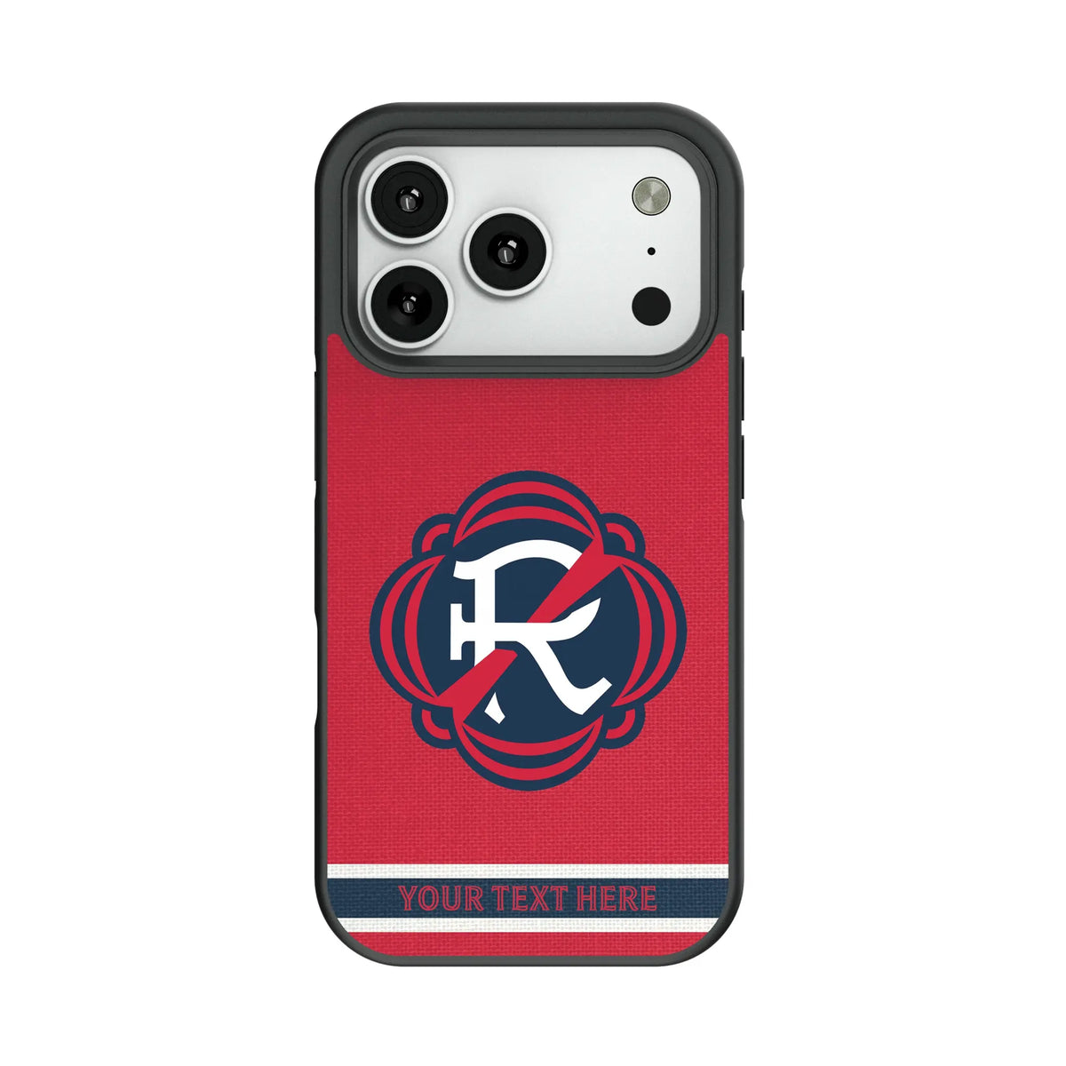 New England Revolution Personalized Stripe Bump Phone Case for Apple iPhone