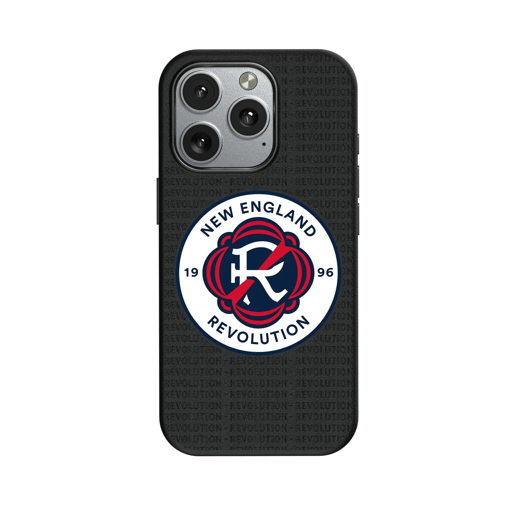 New England Revolution Text Backdrop iPhone MagSafe Compatible Phone Case for Apple iPhone