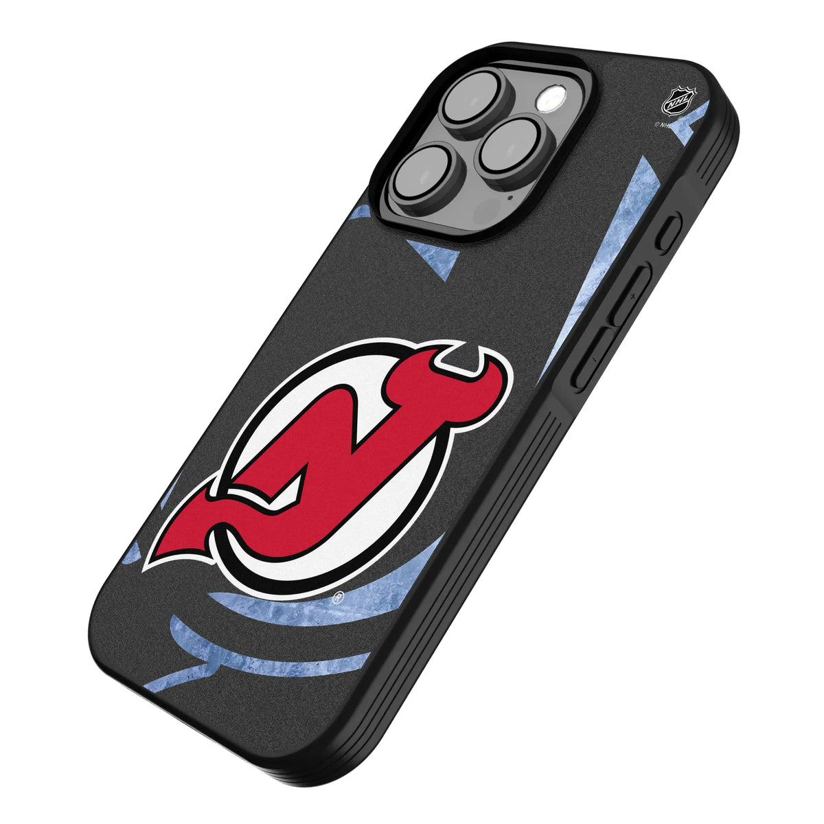 New Jersey Devils Ice Tilt iPhone Bump Phone Case for Apple iPhone - Isometric View