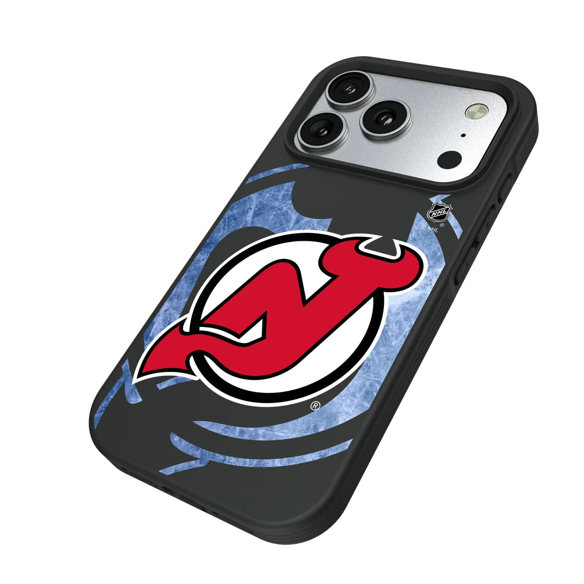 New Jersey Devils Ice Tilt iPhone Bump Phone Case for Apple iPhone - Isometric View#Device_iPhone 17 Pro