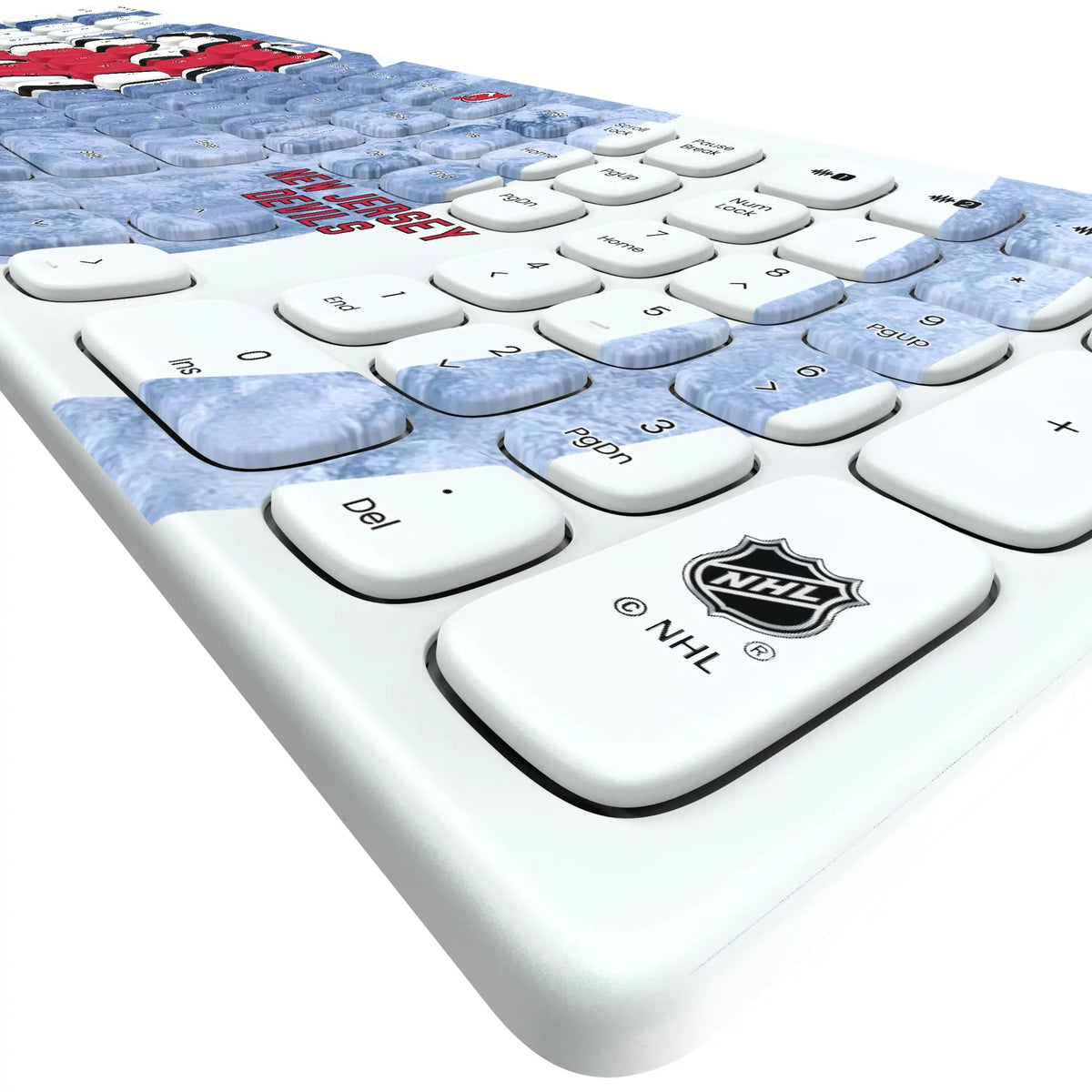 New Jersey Devils Ice Tilt KKB605 Curved Wireless Keyboard - Detail