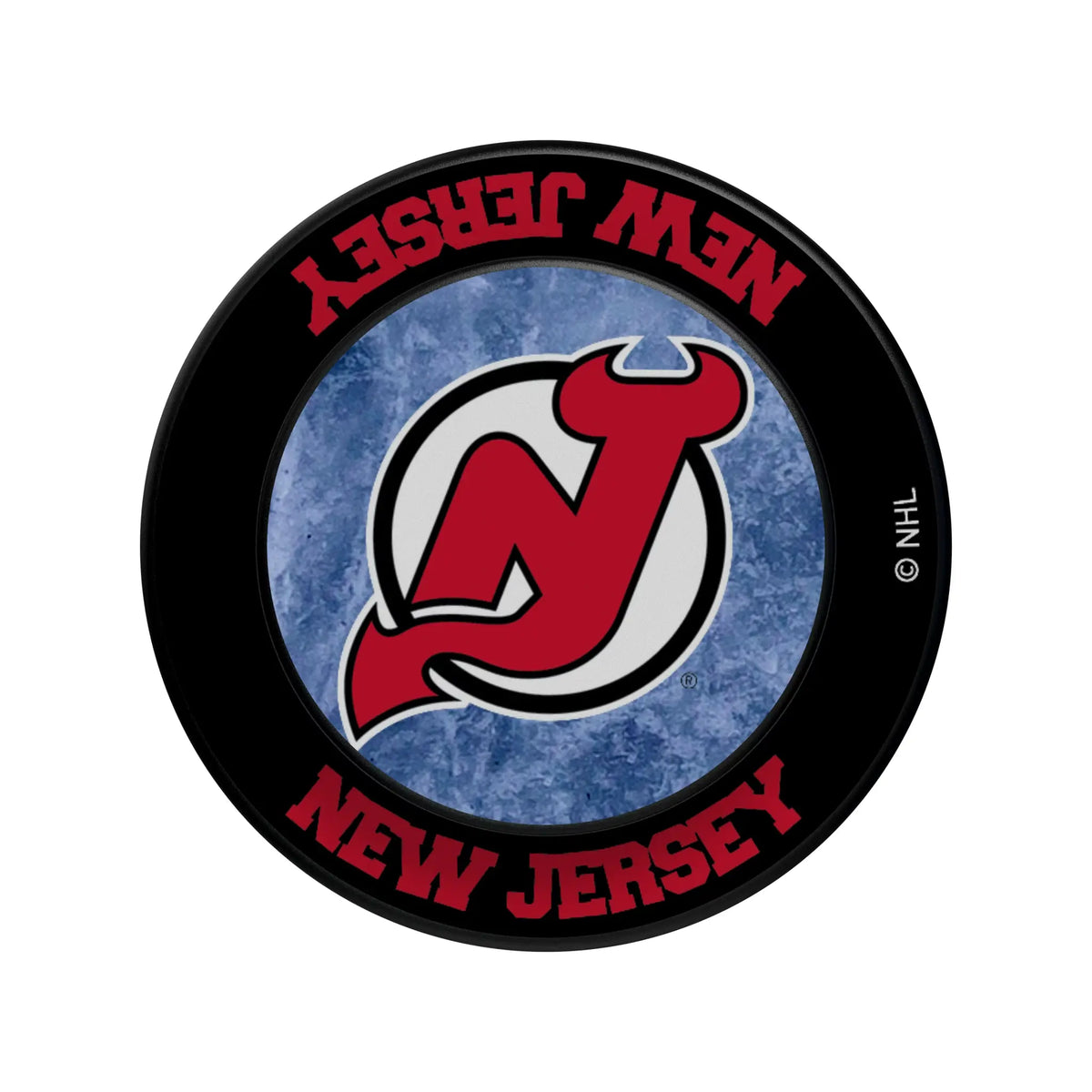 New Jersey Devils Ice Wordmark Popsockets Round Magnetic