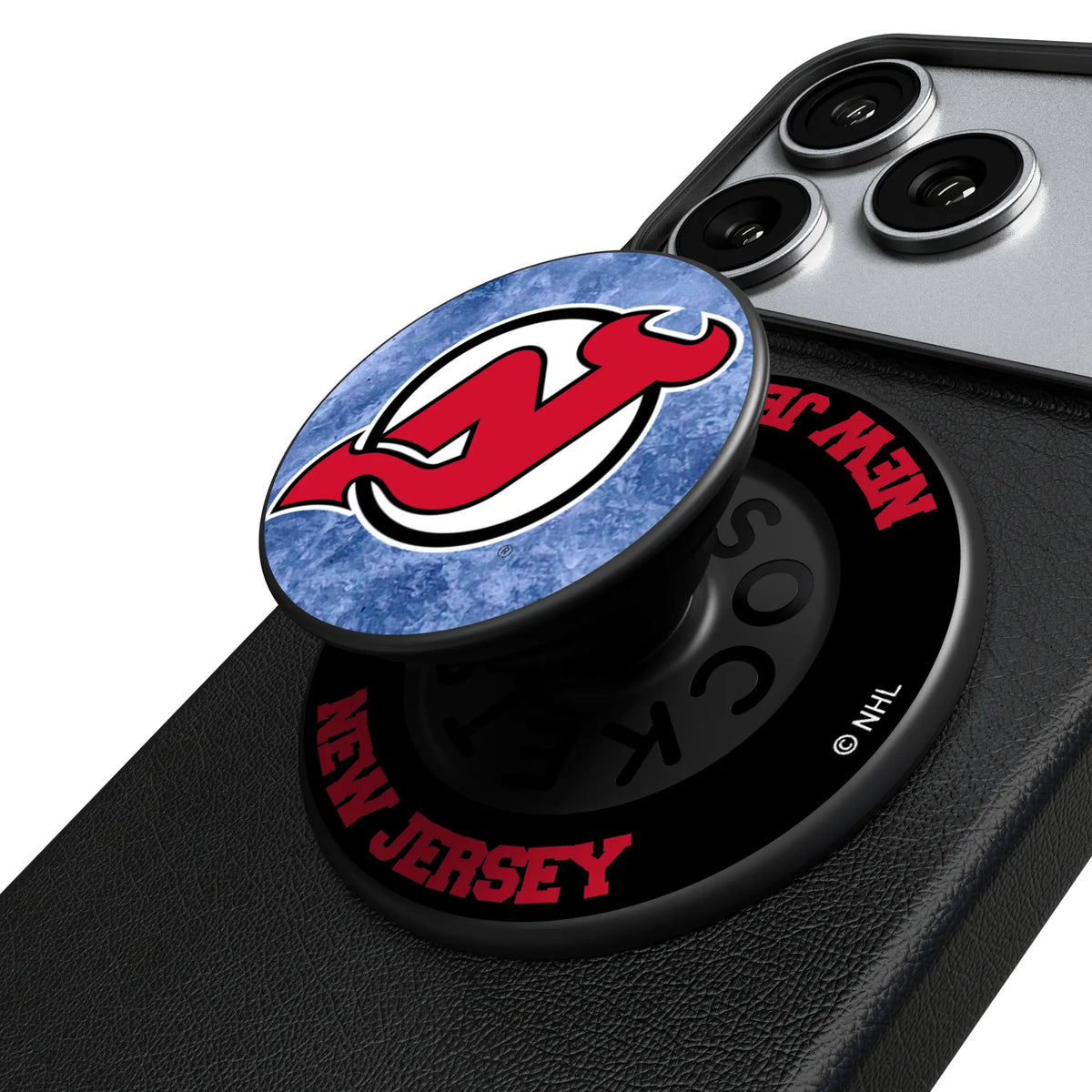 New Jersey Devils Ice Wordmark Popsockets Round Magnetic
