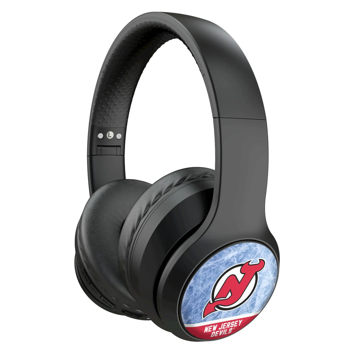 New Jersey Devils Ice Wordmark Wireless Over-Ear Headphones With Case